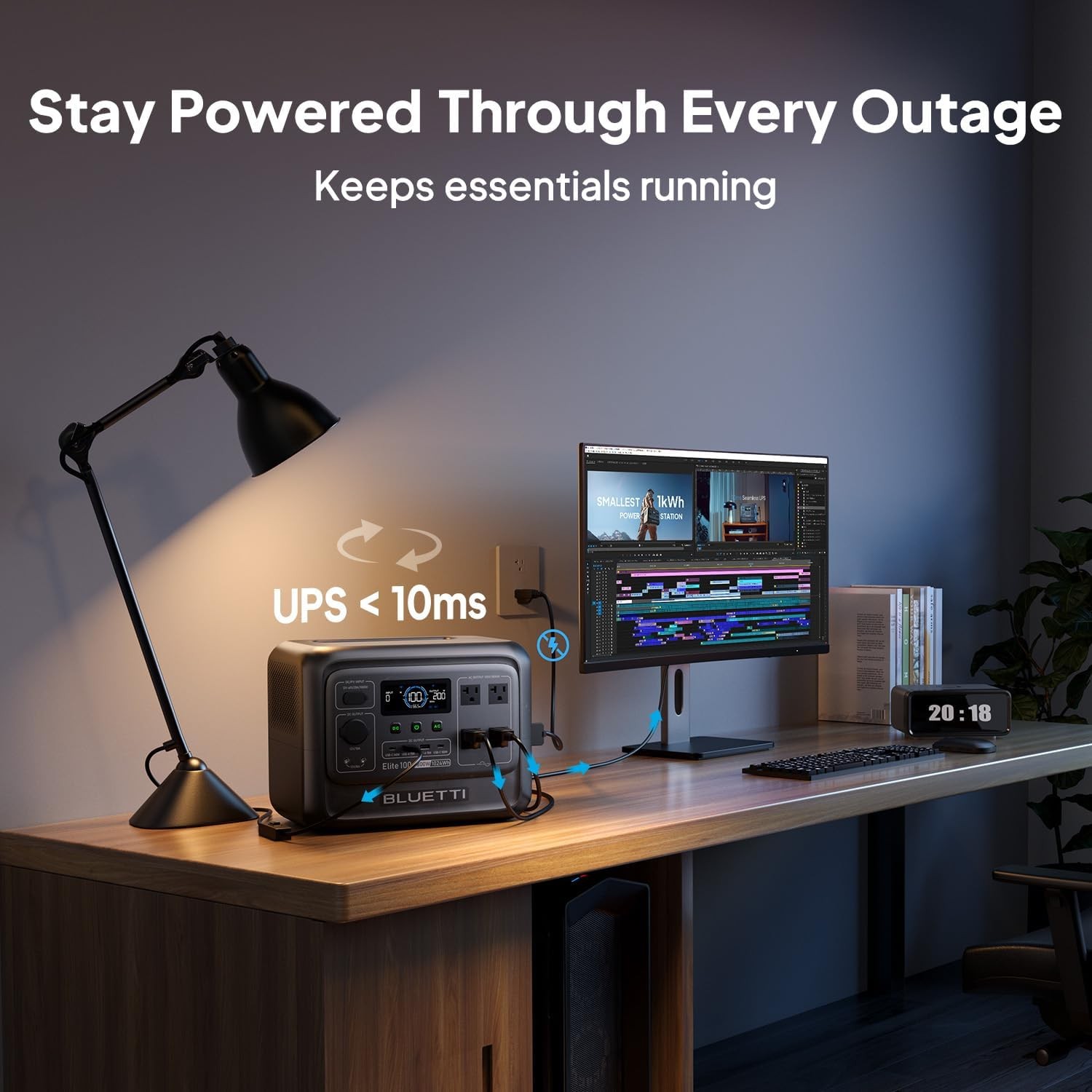 BLUETTI Elite 100 V2 1024Wh 1800W Portable Power Station for Road Trip Backup