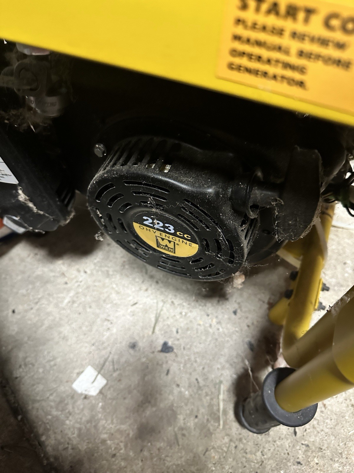 WEN Generator with Electric Start and Wheel Kit, CARB Compliant, 4750W Portable