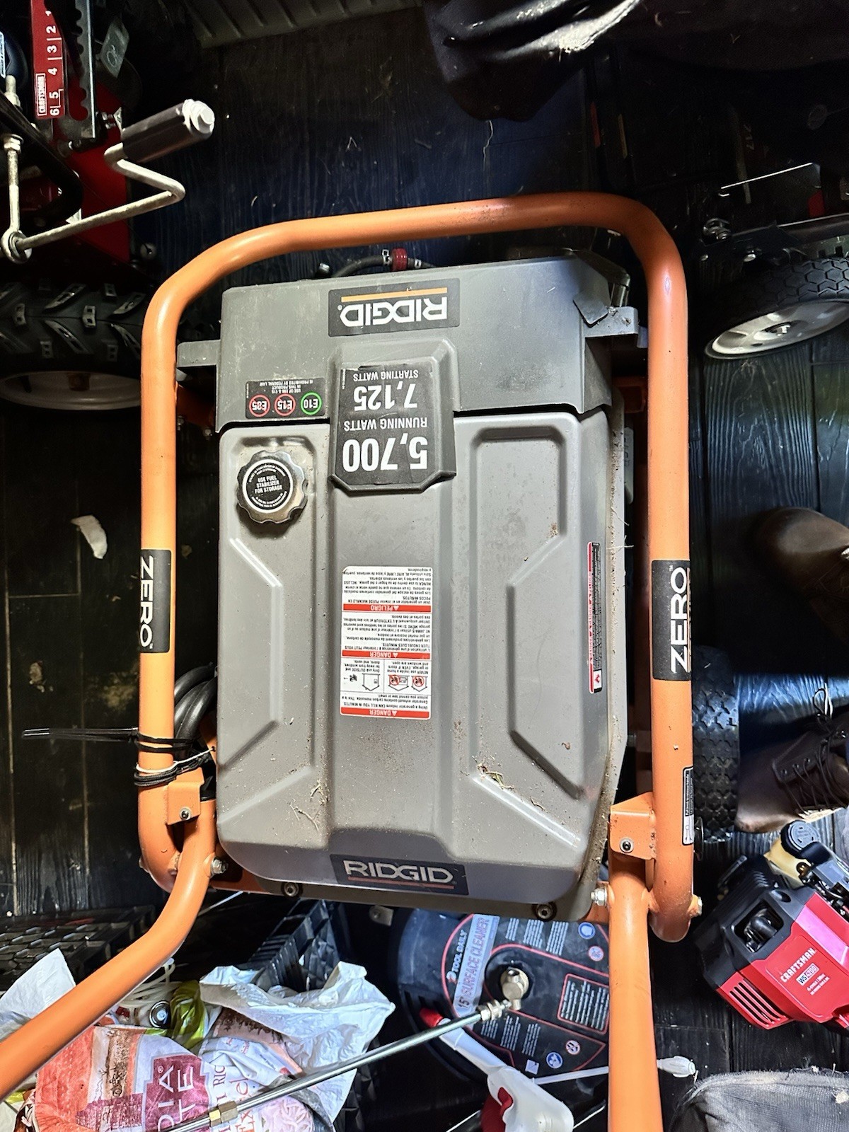 RIDGID Portable Generator 5700W Running 7125W Start 120V/240V
