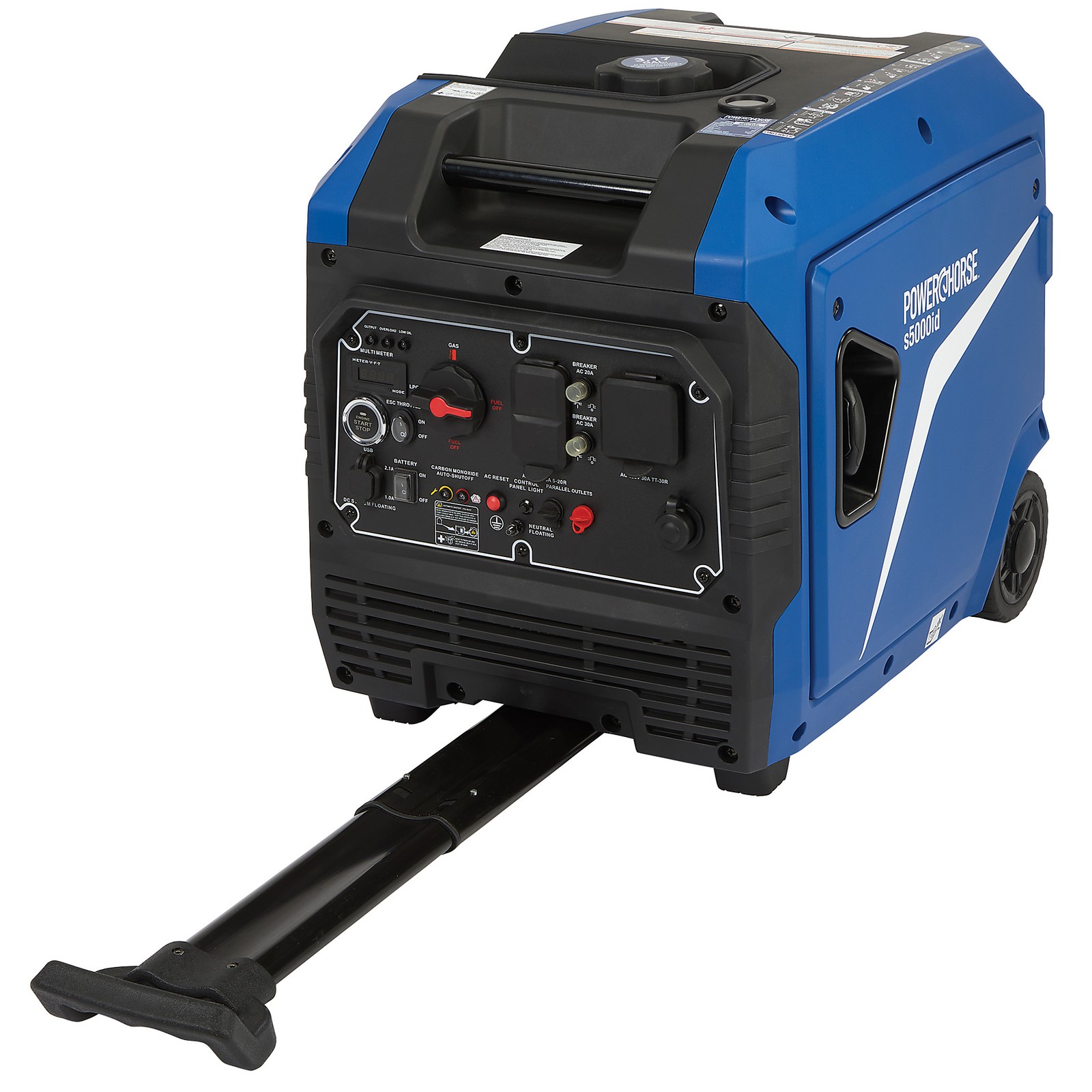 Powerhorse Inverter Generator, 5000 Surge Watts, 4000 Rated Watts, 120V, 58dB
