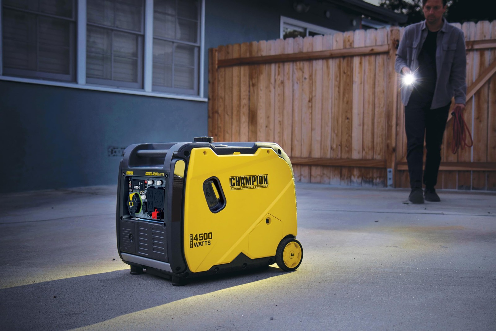 Champion Power Equipment 4500-Watt RV Ready Portable Inverter Yellow