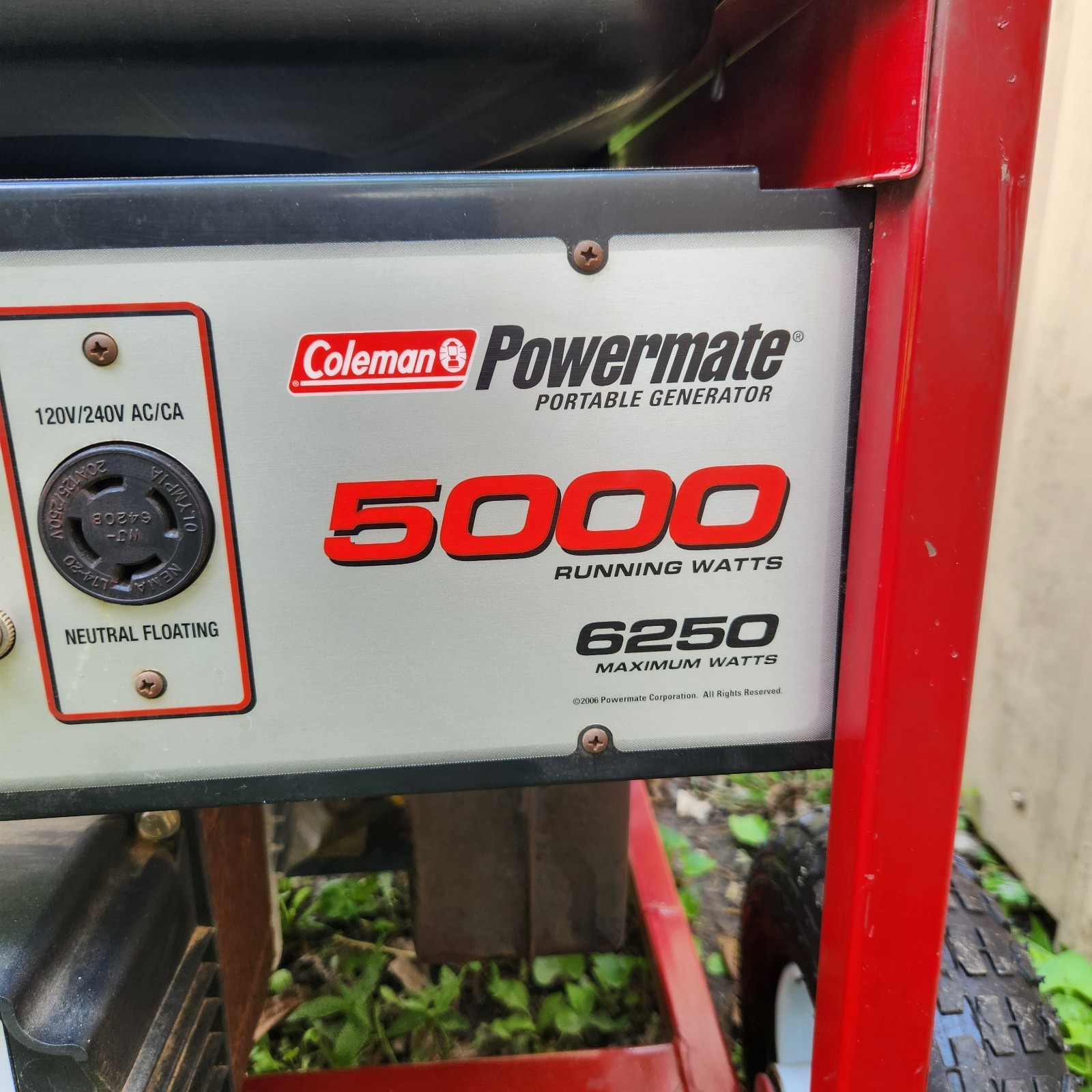 Coleman Powermate 5000 Generator 6250W 10HP Briggs & Stratton