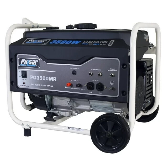 Pulsar PG3500MR 3500 Watt Portable Gasoline Powered Generator With 208 cc Ducar