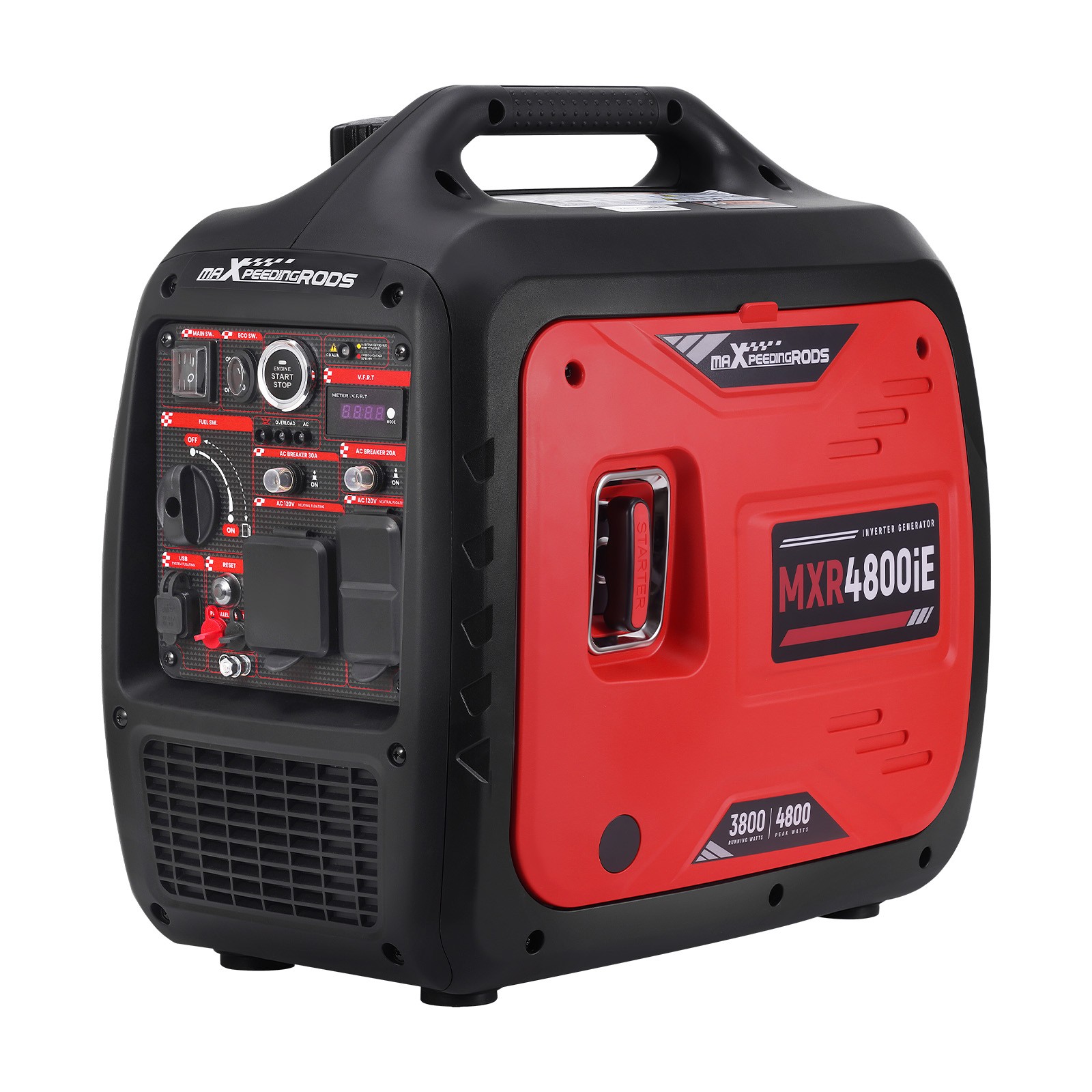 4800/3800W Generator Gas Power Electric Remote Start CO Alert Digital Display