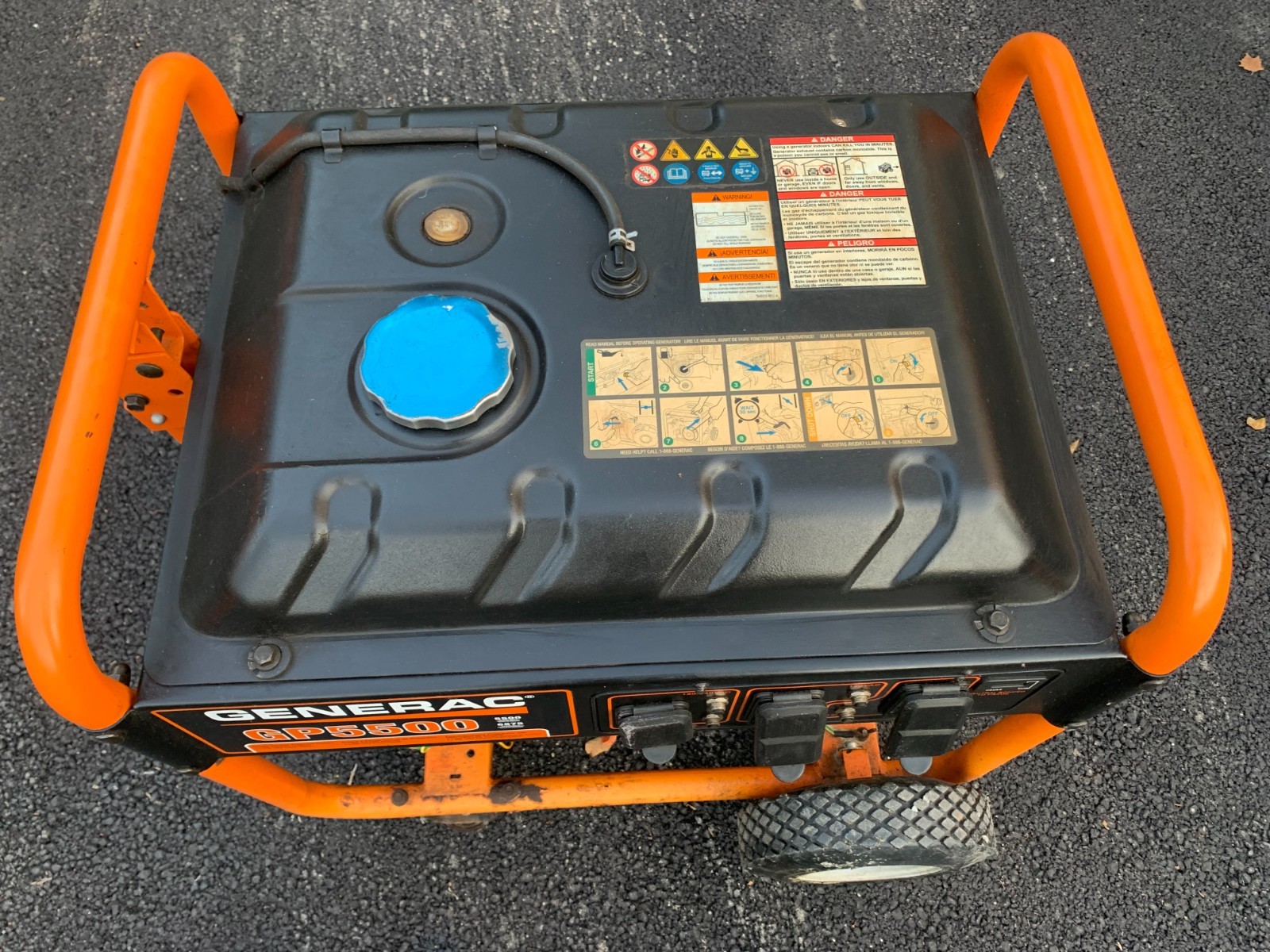 Generac GP5500 Power Generator 5500-6875 Watts 120/240 Volts LOCAL PICK UP WORKS