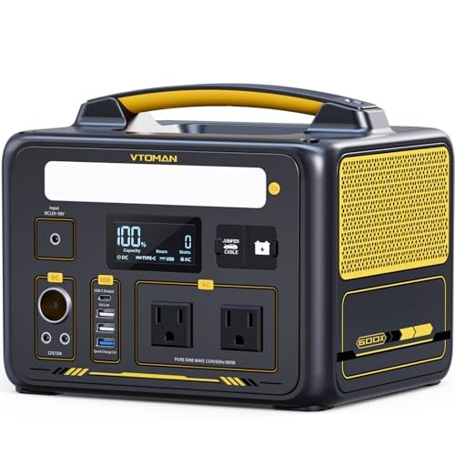 Portable Power Station 600W, 299Wh Solar Generator LiFePO4 Battery Jump 600X