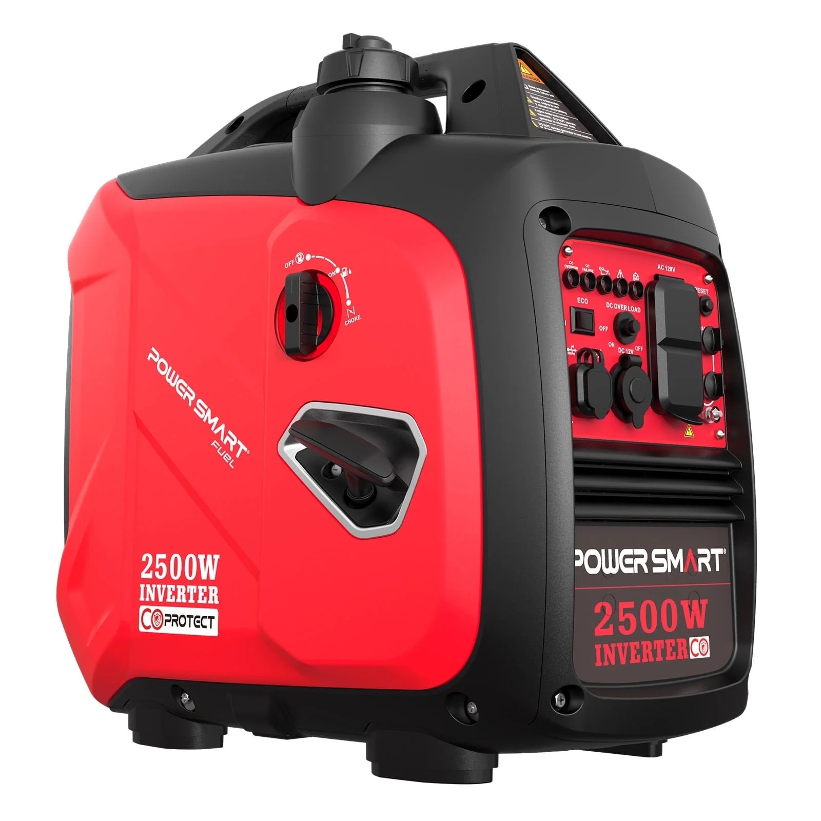 2500W Portable Inverter Gas Generator, CO Detect Super Quiet Low Oil Shutdown
