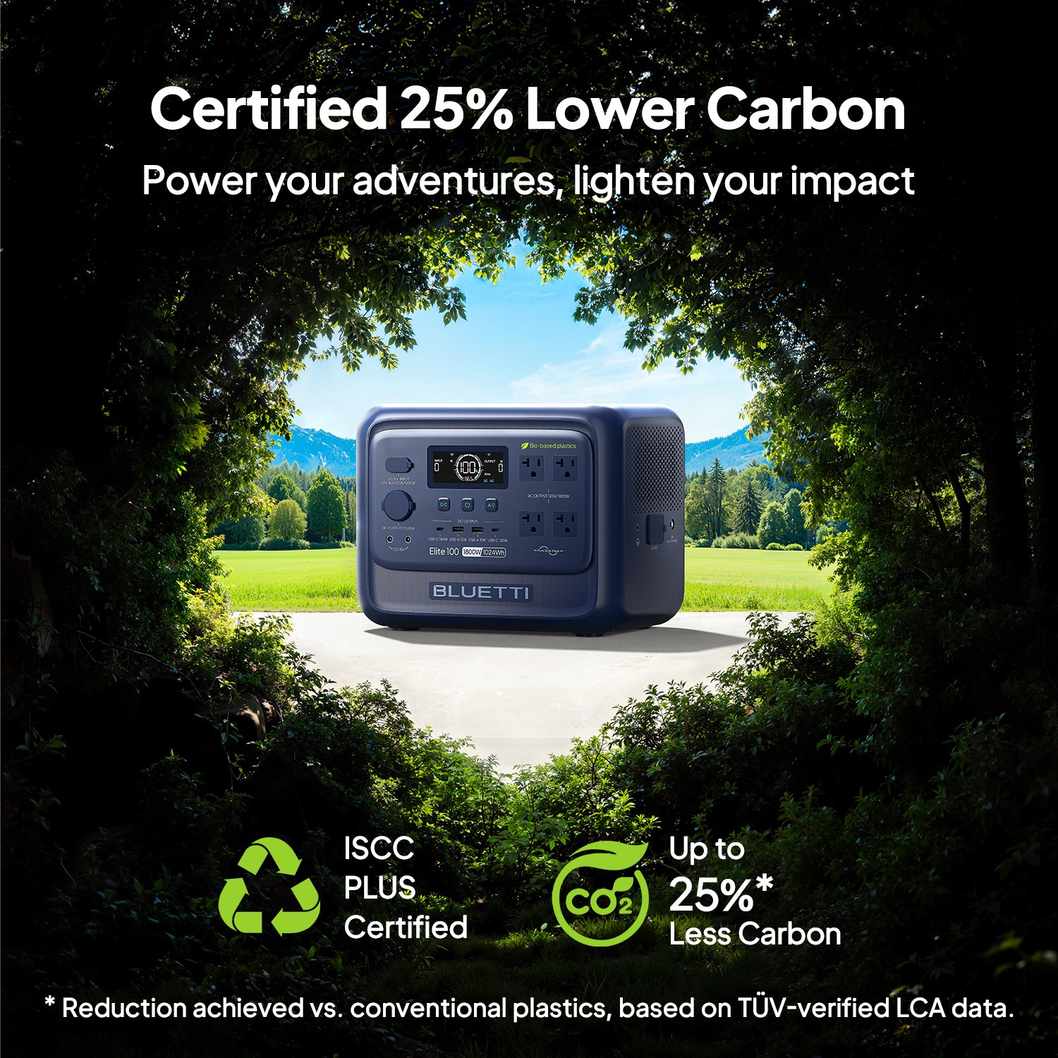 BLUETTI Elite 100 V2 Bio-based 1024Wh 1800W Portable Power Station for Travel