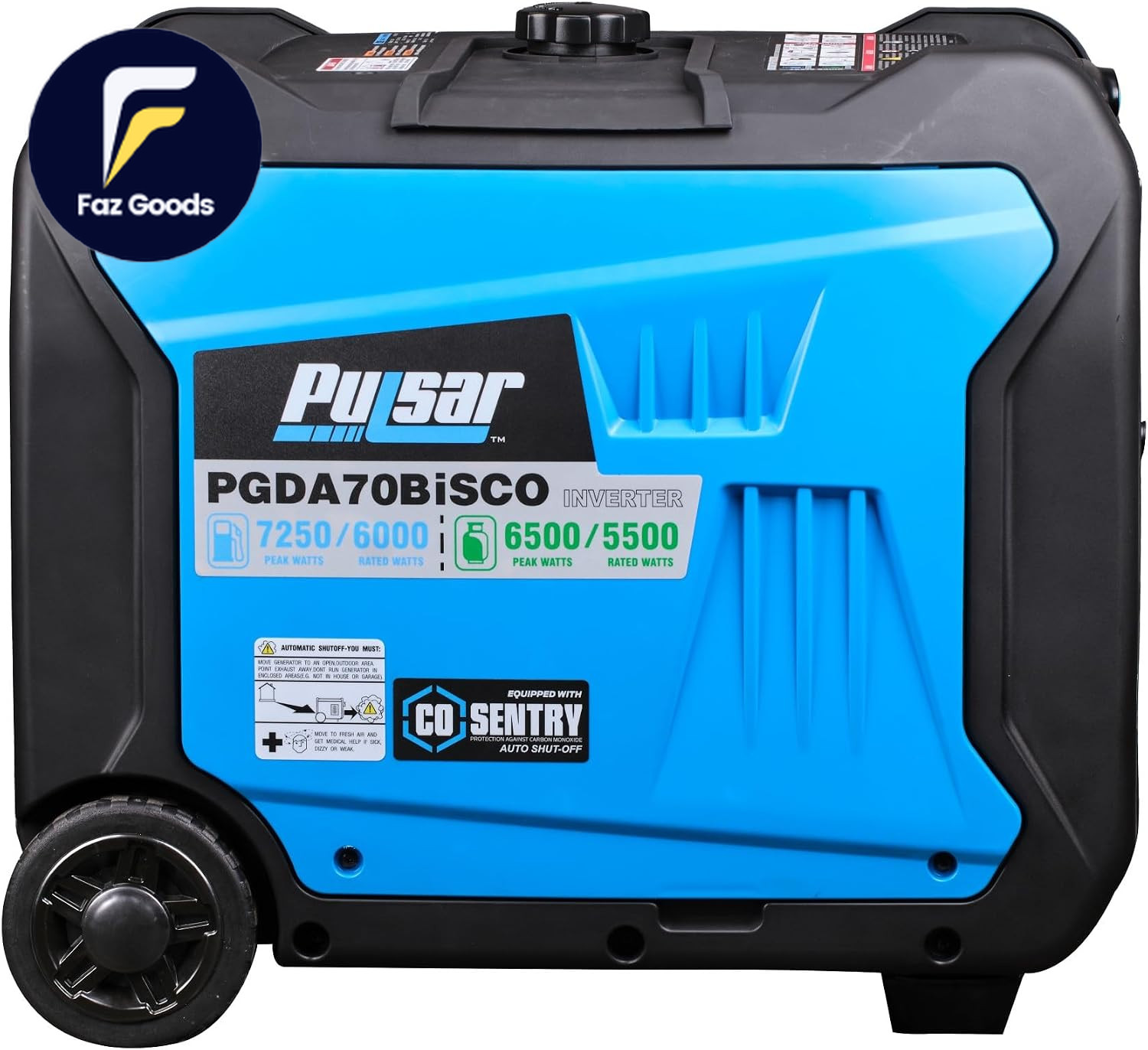 Pulsar 7,250-Watt Super Quiet Dual Fuel Inverter Generator with Remote Start