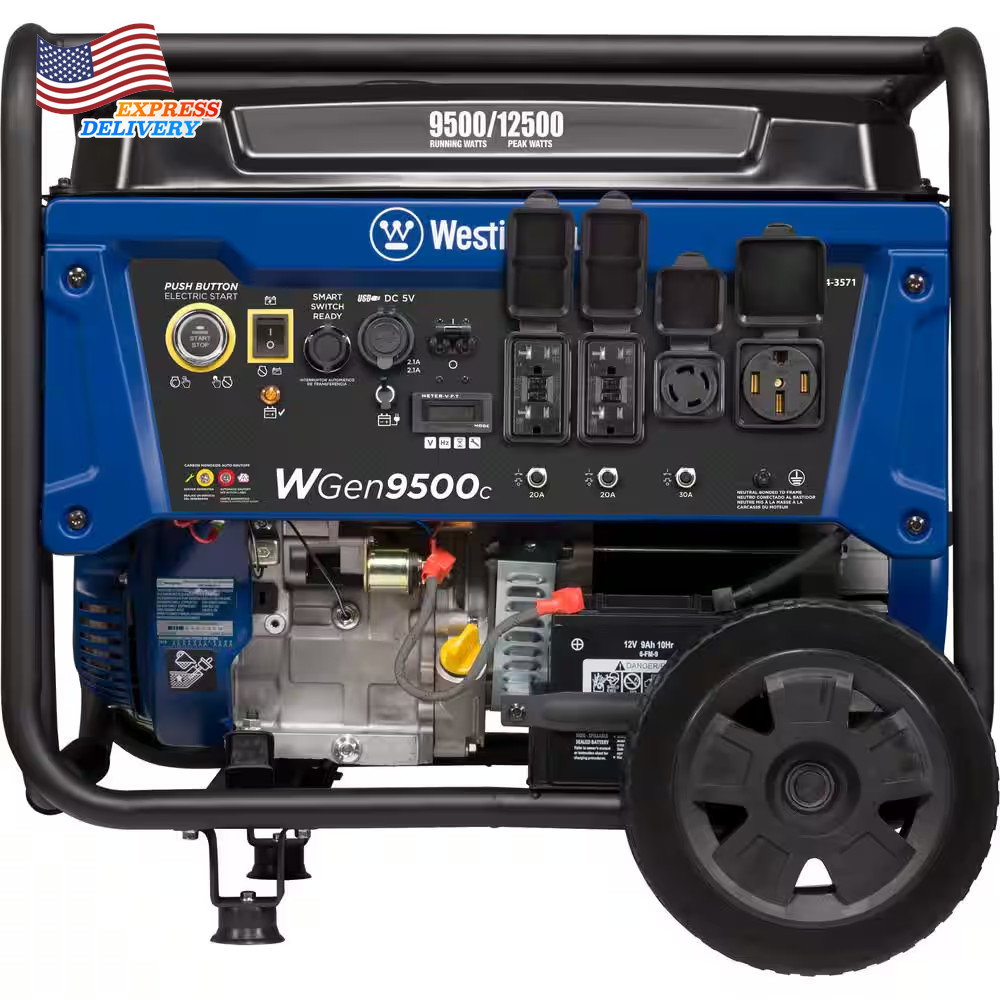 Westinghouse 12500 Watt Gas Powered Portable Generator Remote Electric Start