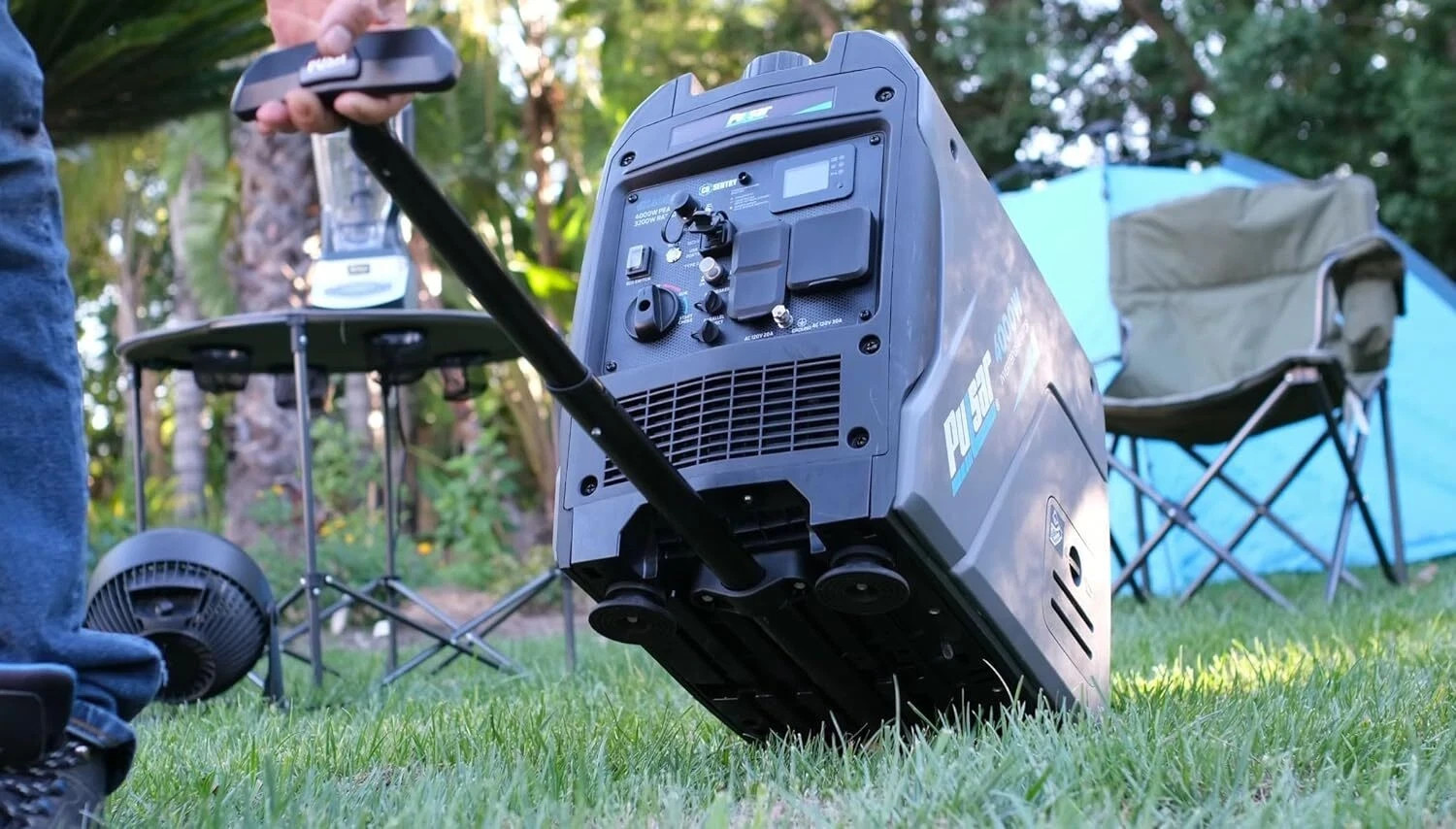 Pulsar Dual Fuel Gas Propane 4000 Watt Inverter Generator with CO Alert RV Ready