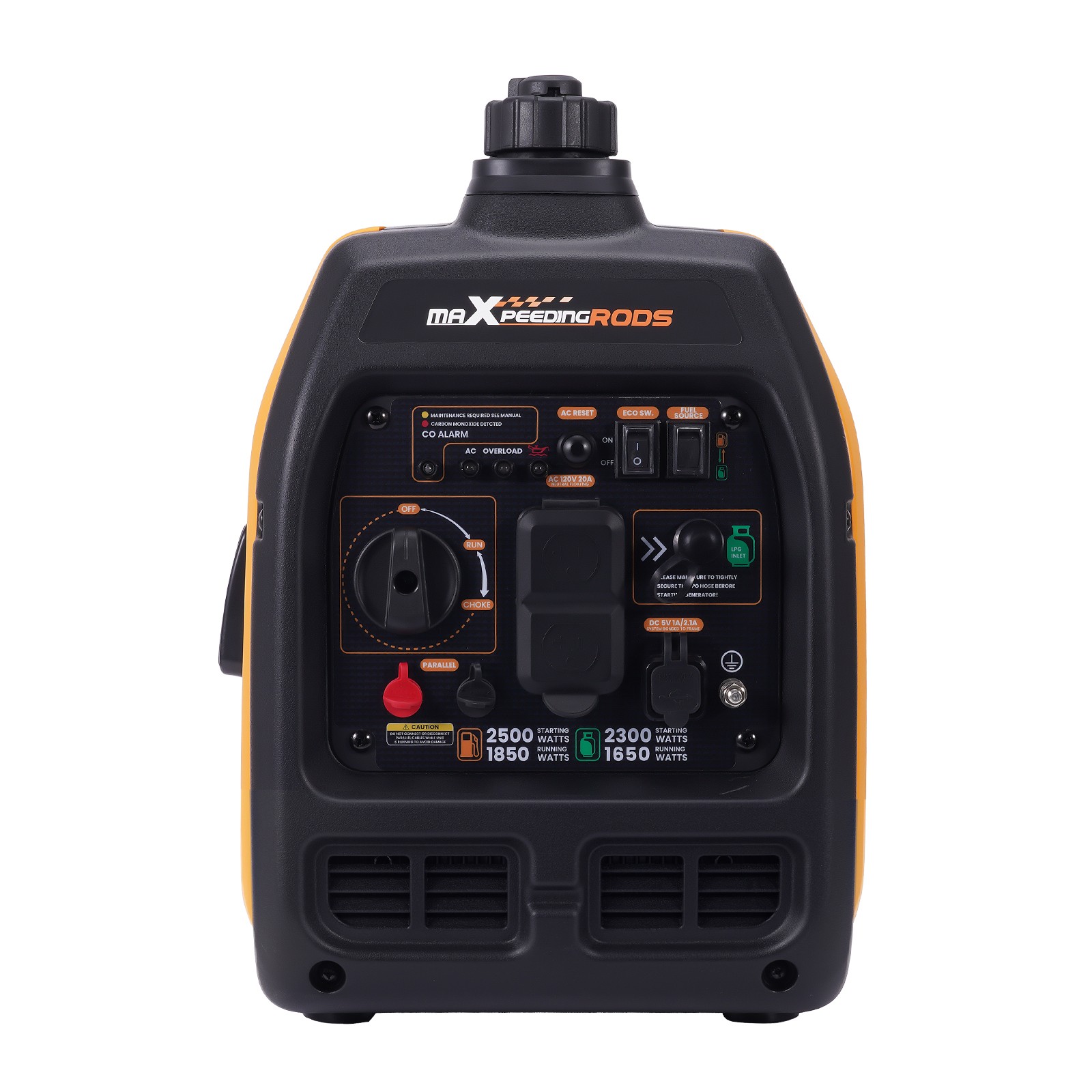 2500W Quiet Dual Fuel Inverter Generator lightweight 18kg For outdoor Camping