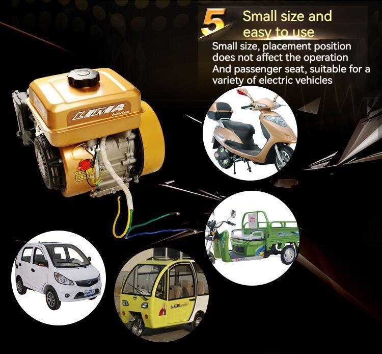 3000W Generator Range Extender Electric Gasoline Generator 48-72V Universal