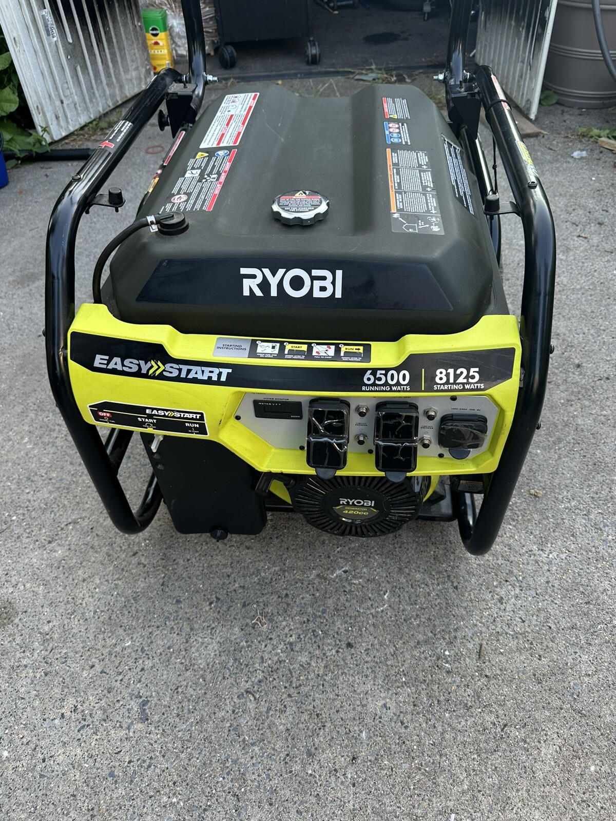 RYOBI Ry906500vnm GENERATOR EASY START 6500-8125 WATTS *PICKUP ONLY (PSH017736)