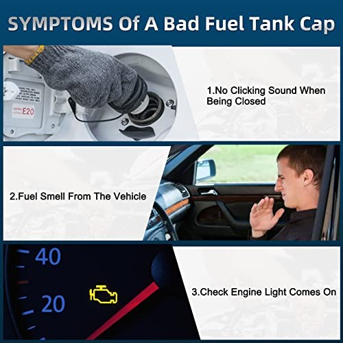 Fuel Tank Cap Gas Cap Compatible with 2004-2021 Ford F150-F600 Ranger Escape