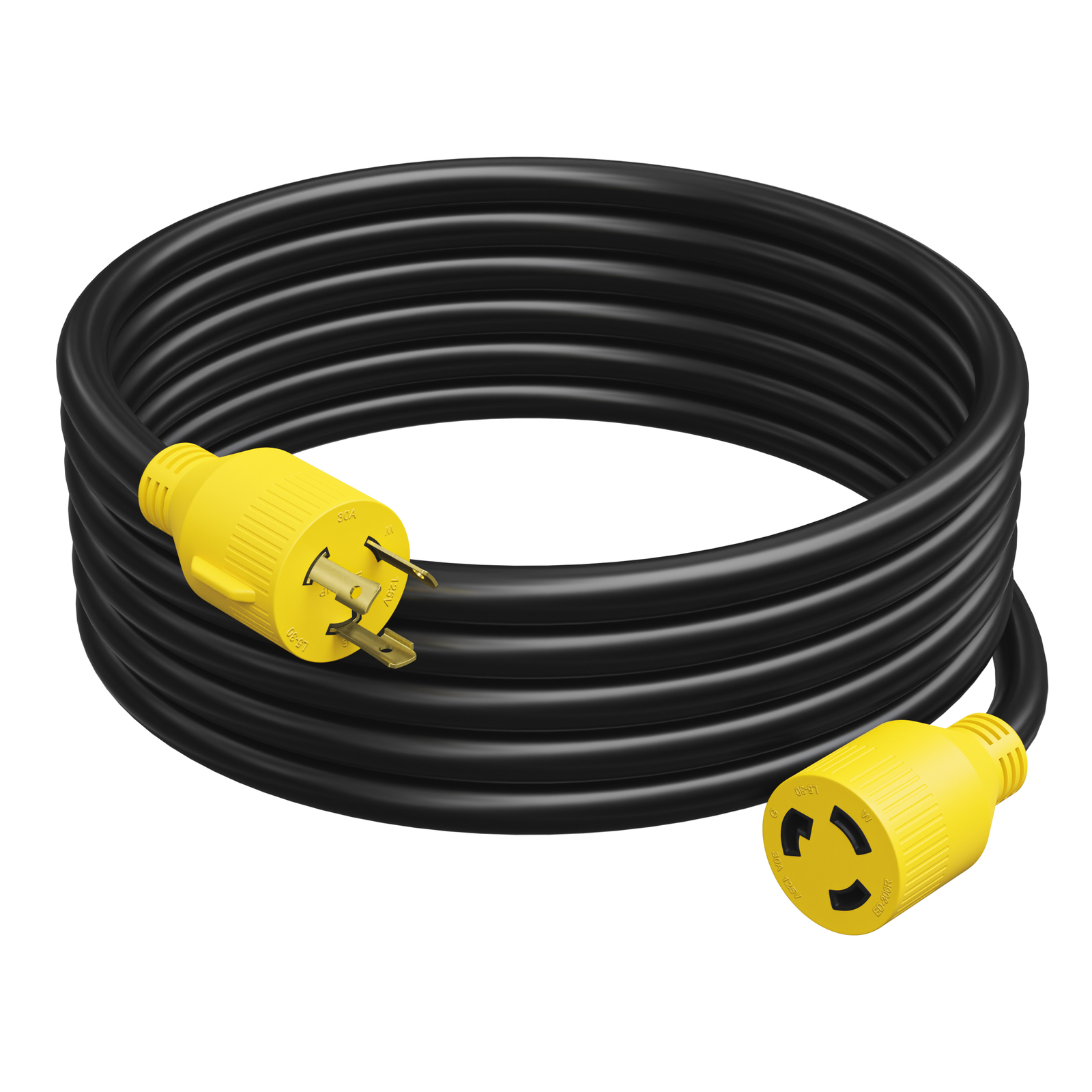 Leisure Cords NEMA L5-30 3 Prong 30 Amp Generator Extension Cord 25 ft.