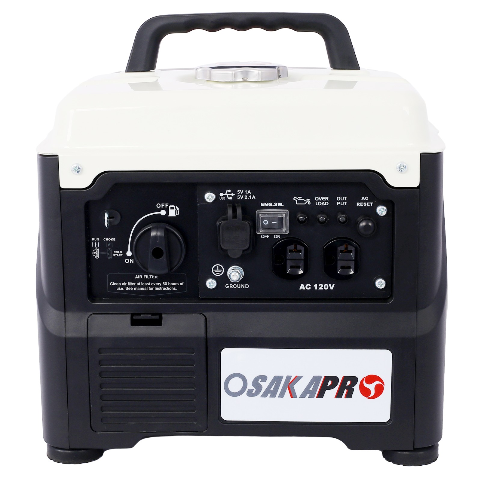 1200W Ultra-Quiet Portable Inverter Generator with Eco Mode for Home & Camping