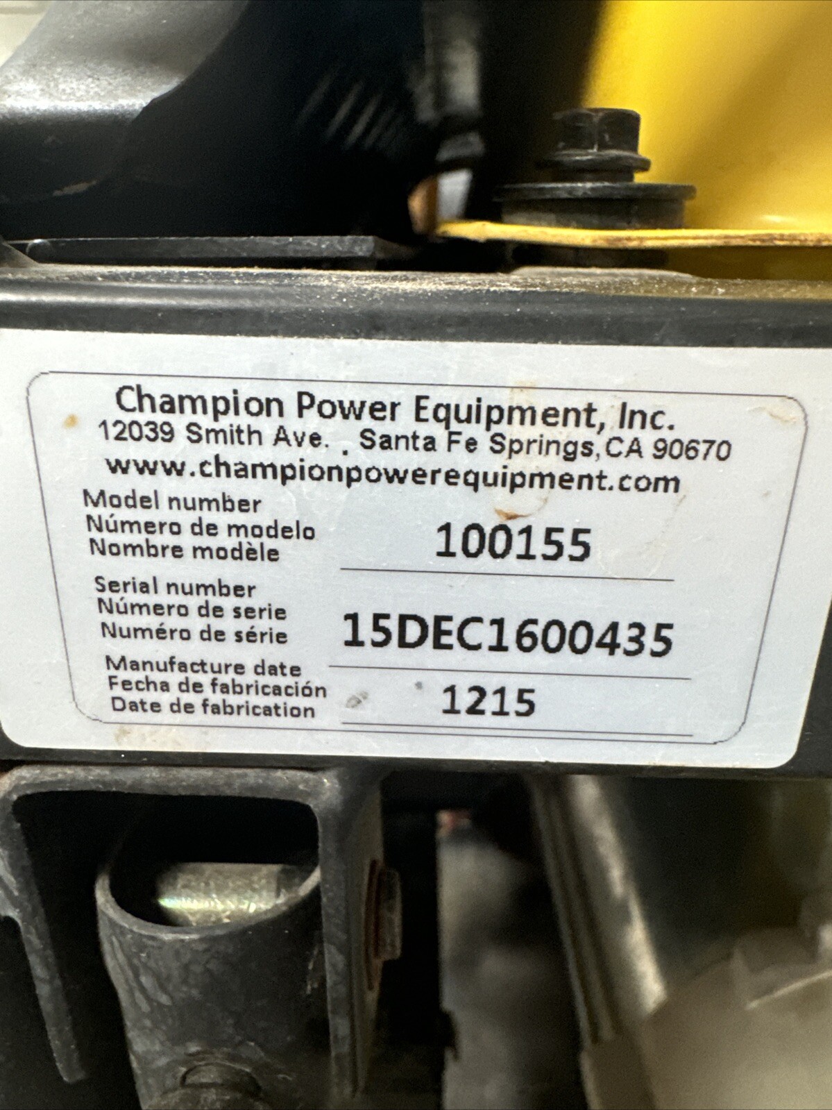 Champion Global Power Equipment 9000 Watt Dual Fuel Portable Generator/Tested