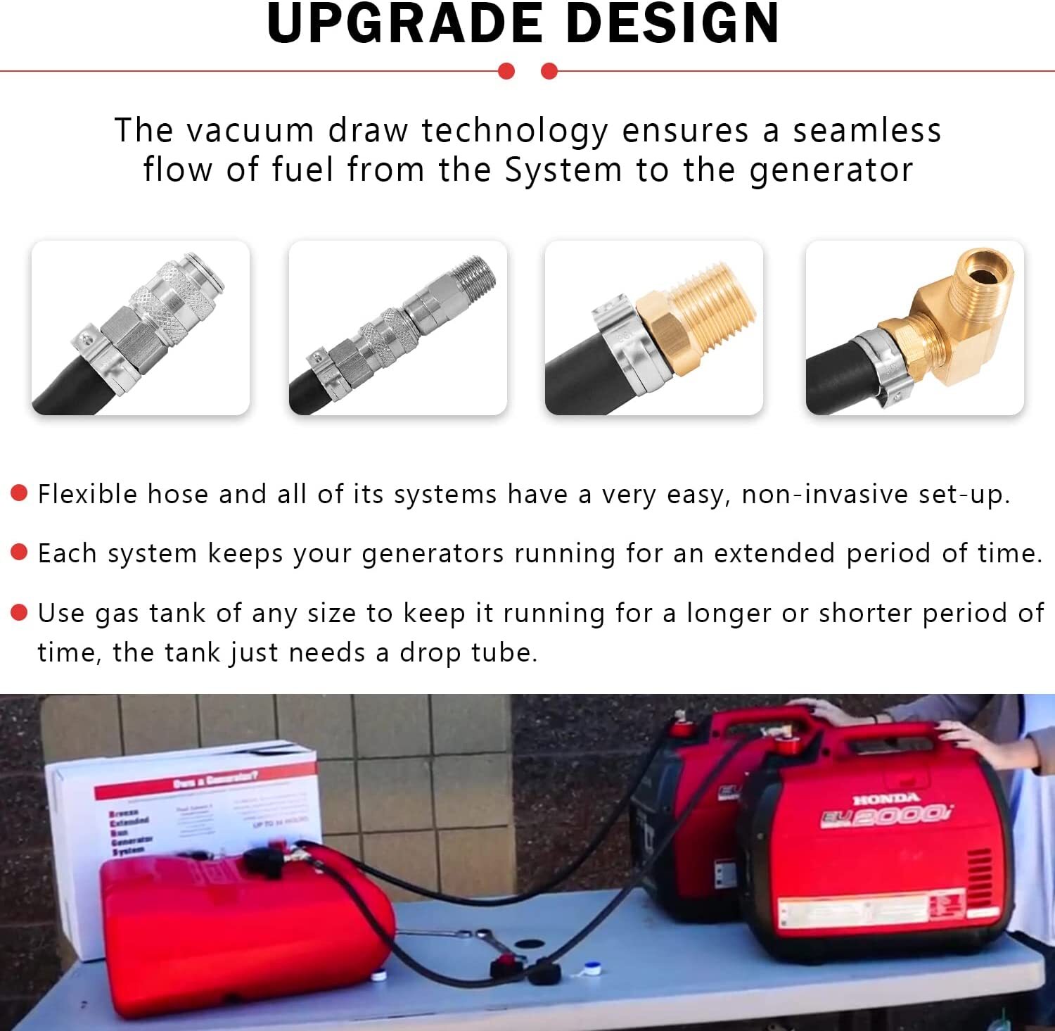 HND1.2CD Dual System Extended Run Generator Fuel Kits For Honda EU1000i EU2000i