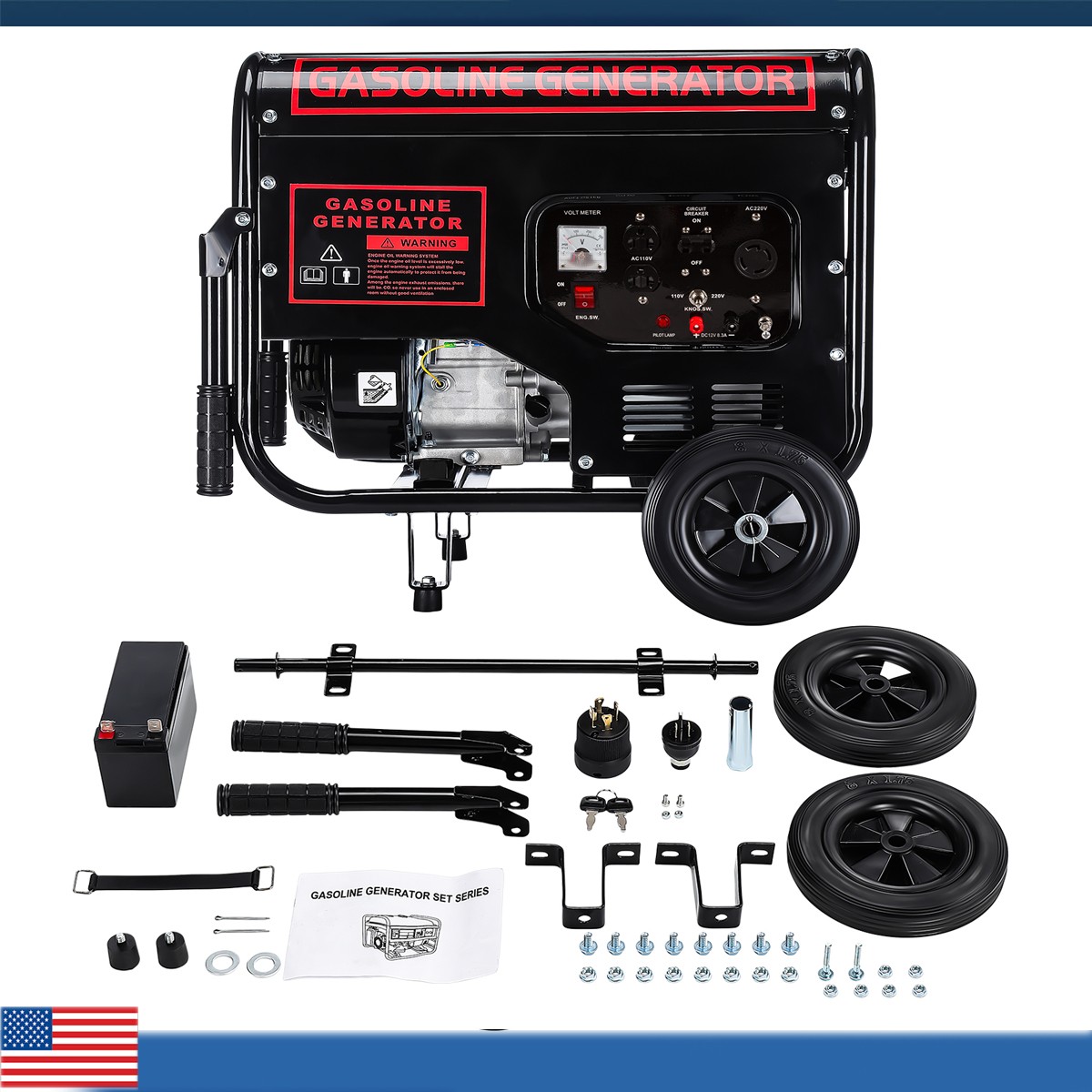 3000W Portable Quiet Inverter Generator Gas Powered for Home Backup Construction