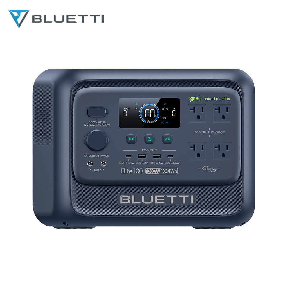 BLUETTI Elite 100 V2 Bio-based 1024Wh 1800W Portable Power Station for Travel