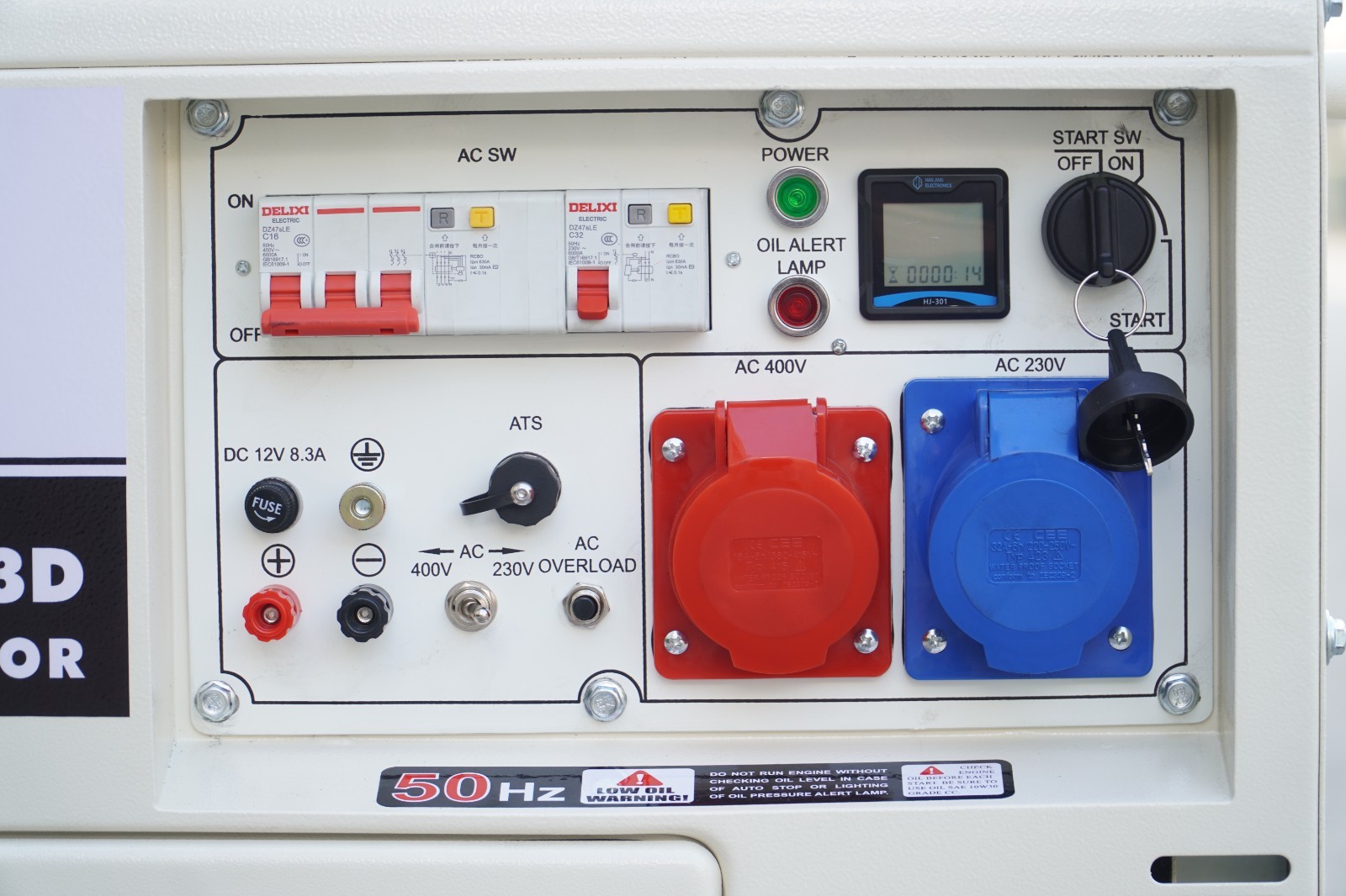 DG8500SE-3D Stromerzeuger 7kW 4-Takt Diesel Generator 230V – 400V