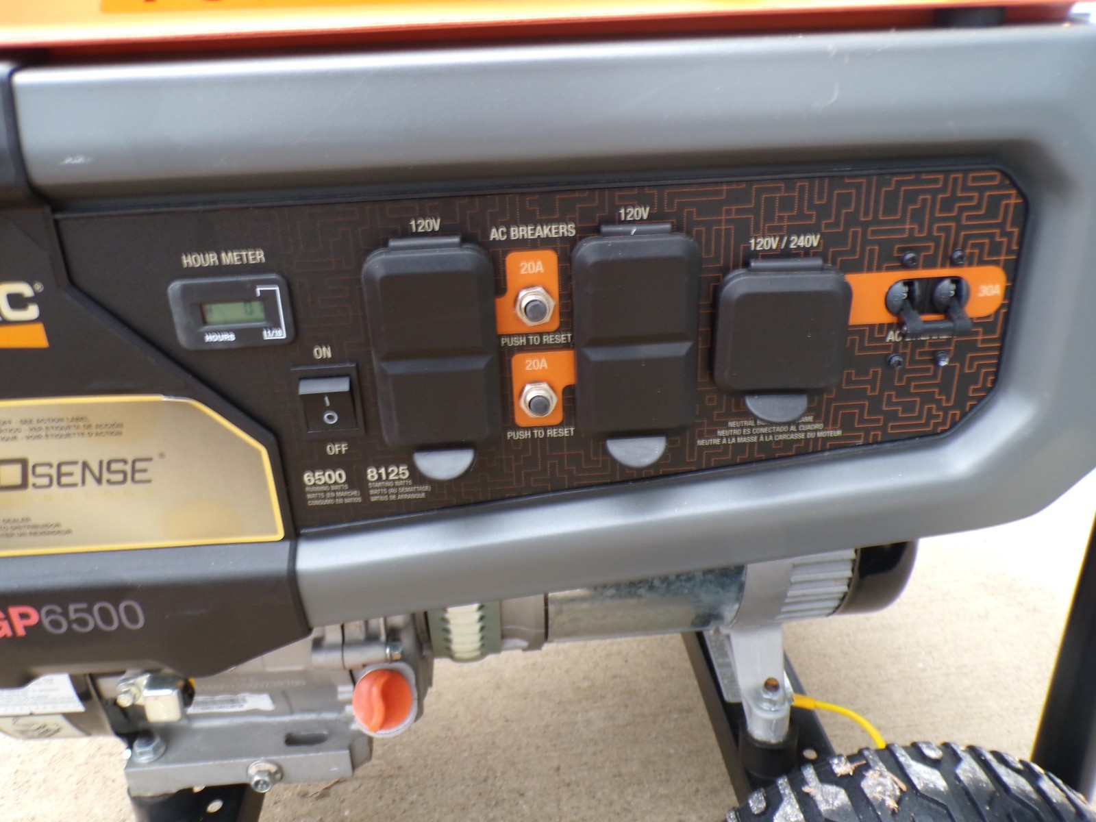 Generac GP6500 8000W Power Generator – Orange