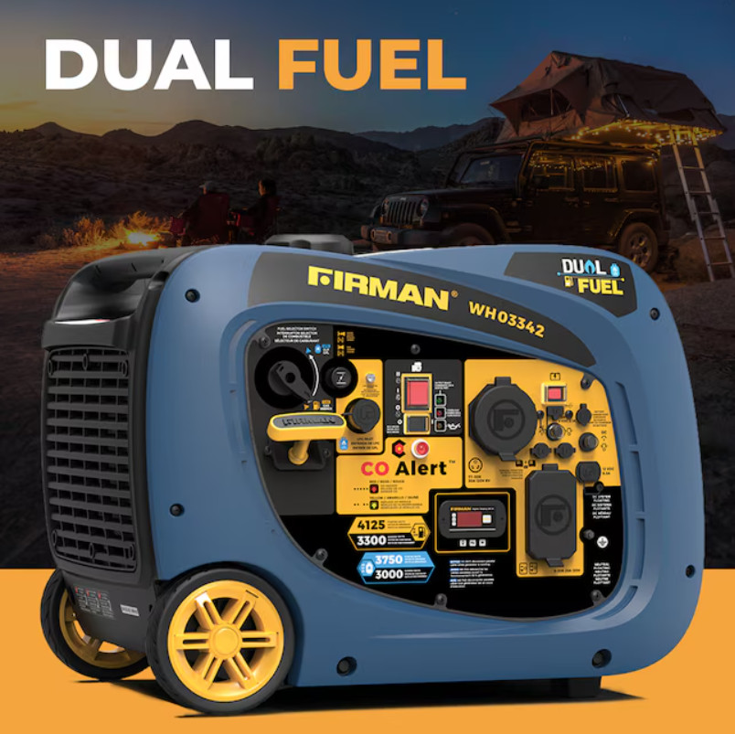 Firman WH03342 4125W Dual Fuel Inverter Generator RV Ready Free Shipping