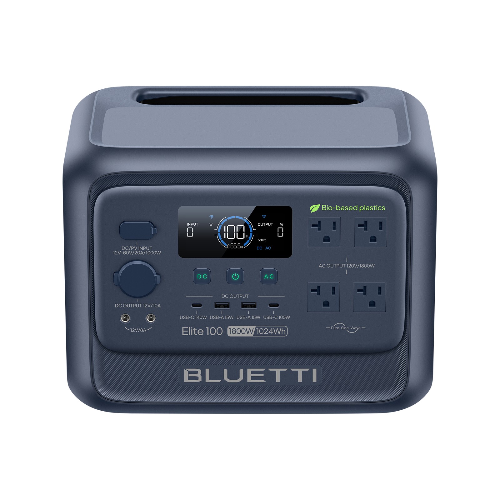 BLUETTI Elite 100 V2 Bio-based 1024Wh 1800W Portable Power Station for Travel