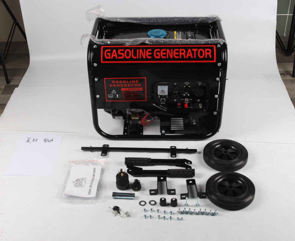 Gas Generator 110V with Movable Wheels Heavy Duty Gas Backup Generator