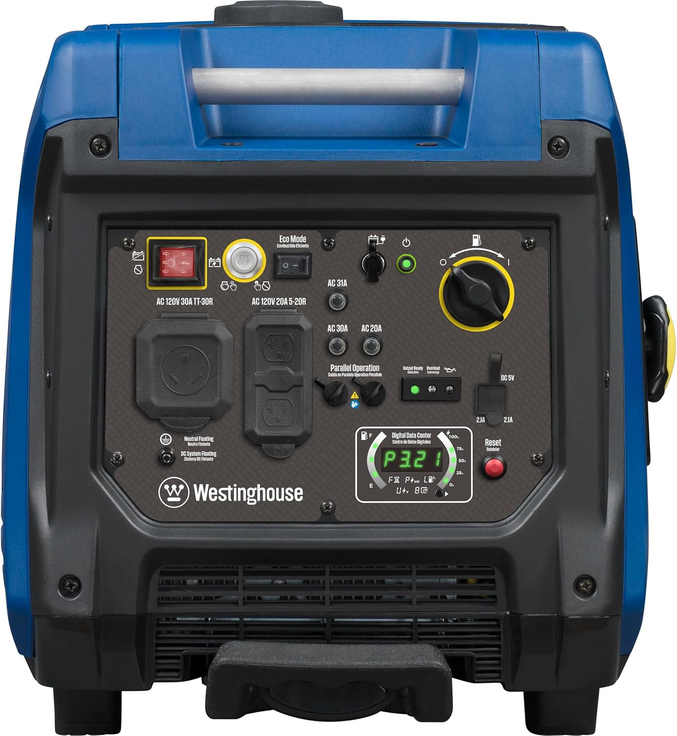 5000 Peak Watt Super Quiet Portable Inverter Generator, Remote Electric Start wi