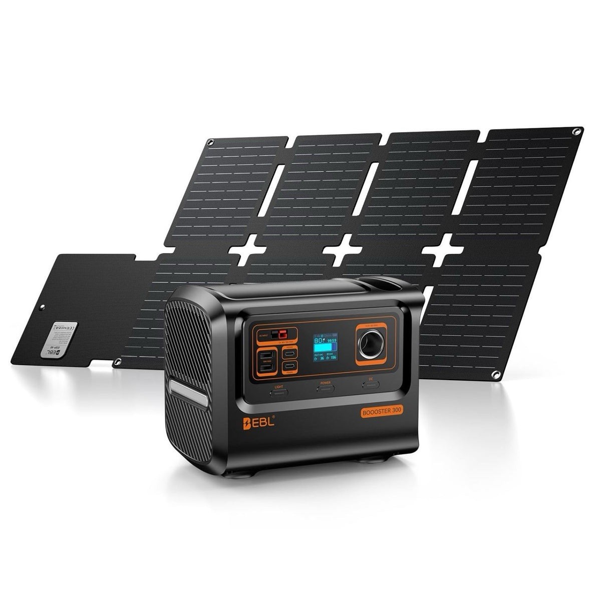 EBL Solar generator 300W Portable Power Station with 40W solar panel included