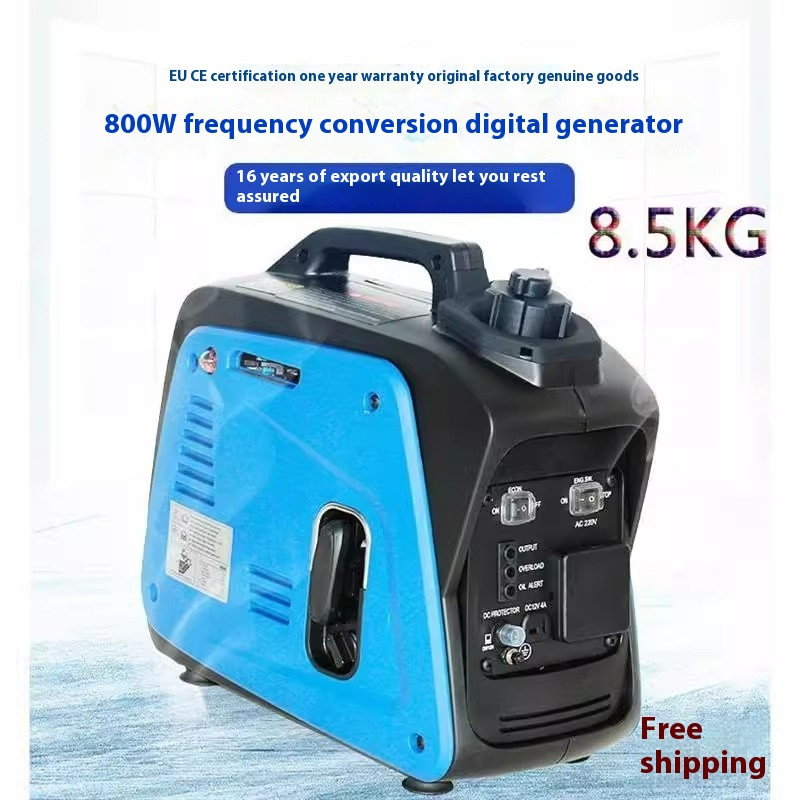220V Portable Silent Camping Gasoline Power Inverter Generator Set 800W