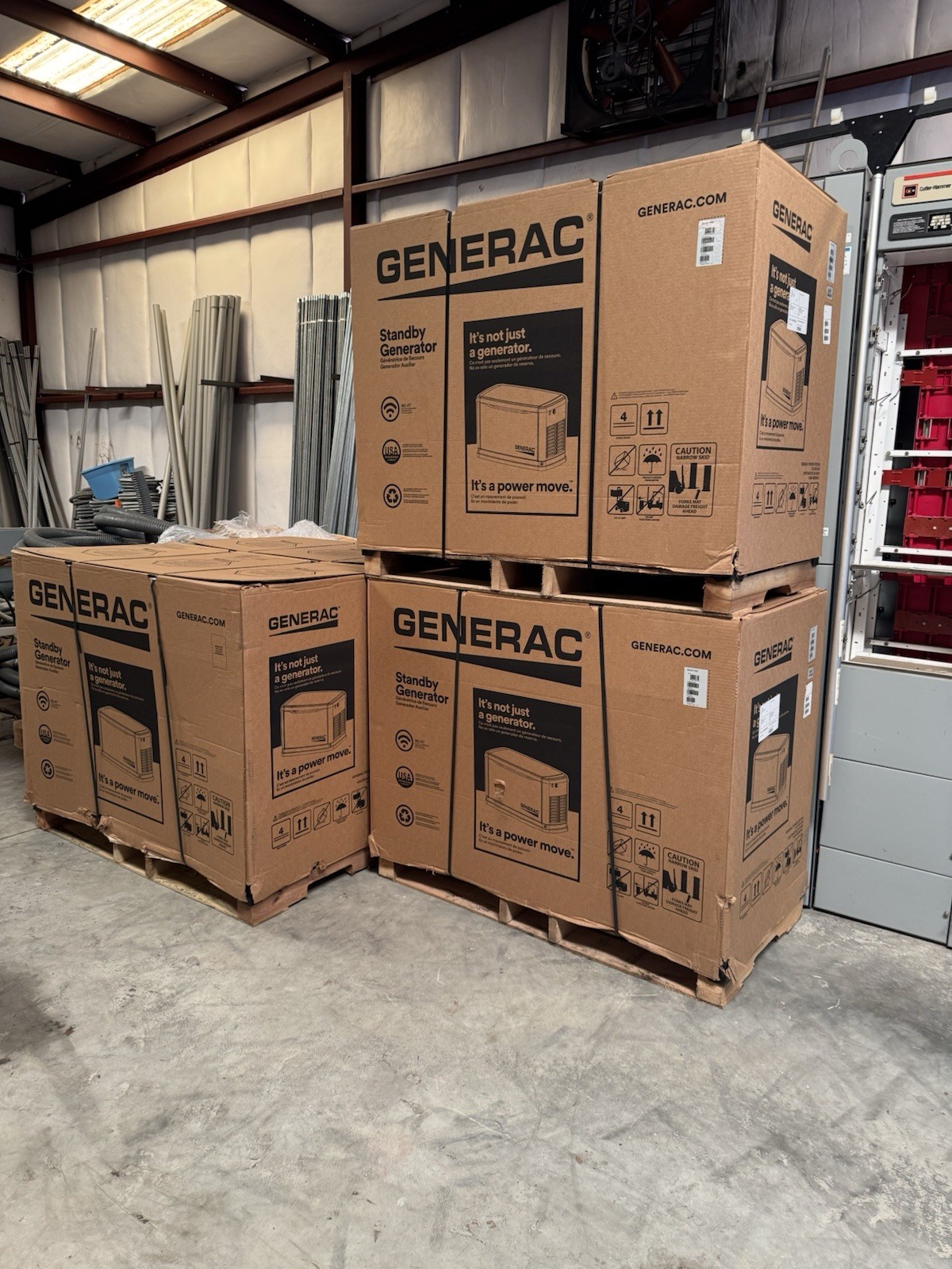 Generac 7291 26kW Standby Generator W/ 200A Automatic Transfer switch