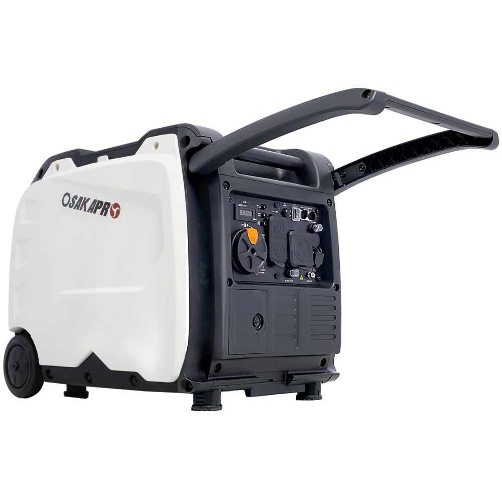 Ultra-Quiet 4500W Inverter Generator w/Electric Start – Foldable Handle & Wheels