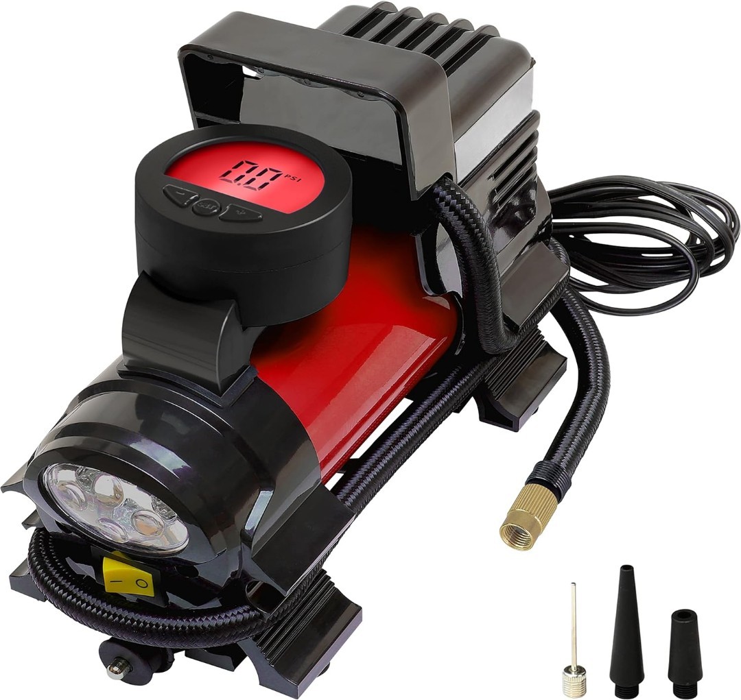 Working voltage: DC12V Rating power: 120W Inflating Speed: 1.06 CFM Min. Amp: