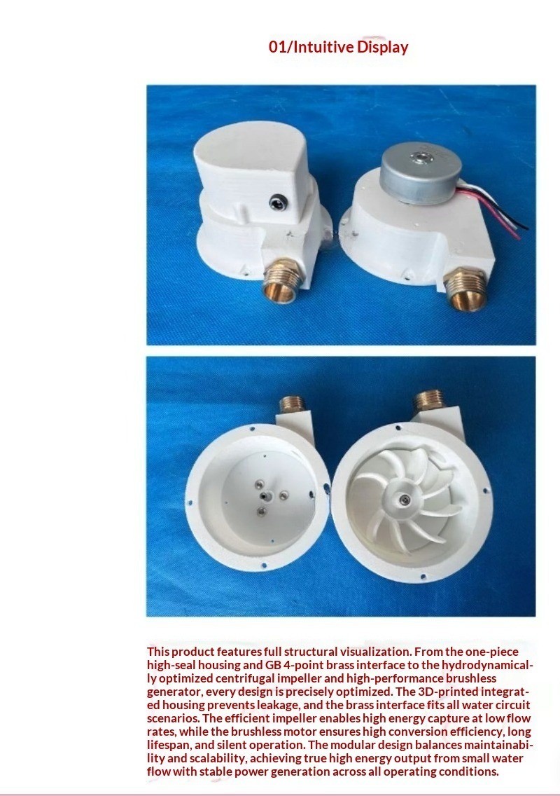 Portable Household Small Outdoor Hydraulic Generator Turbine Permanent
