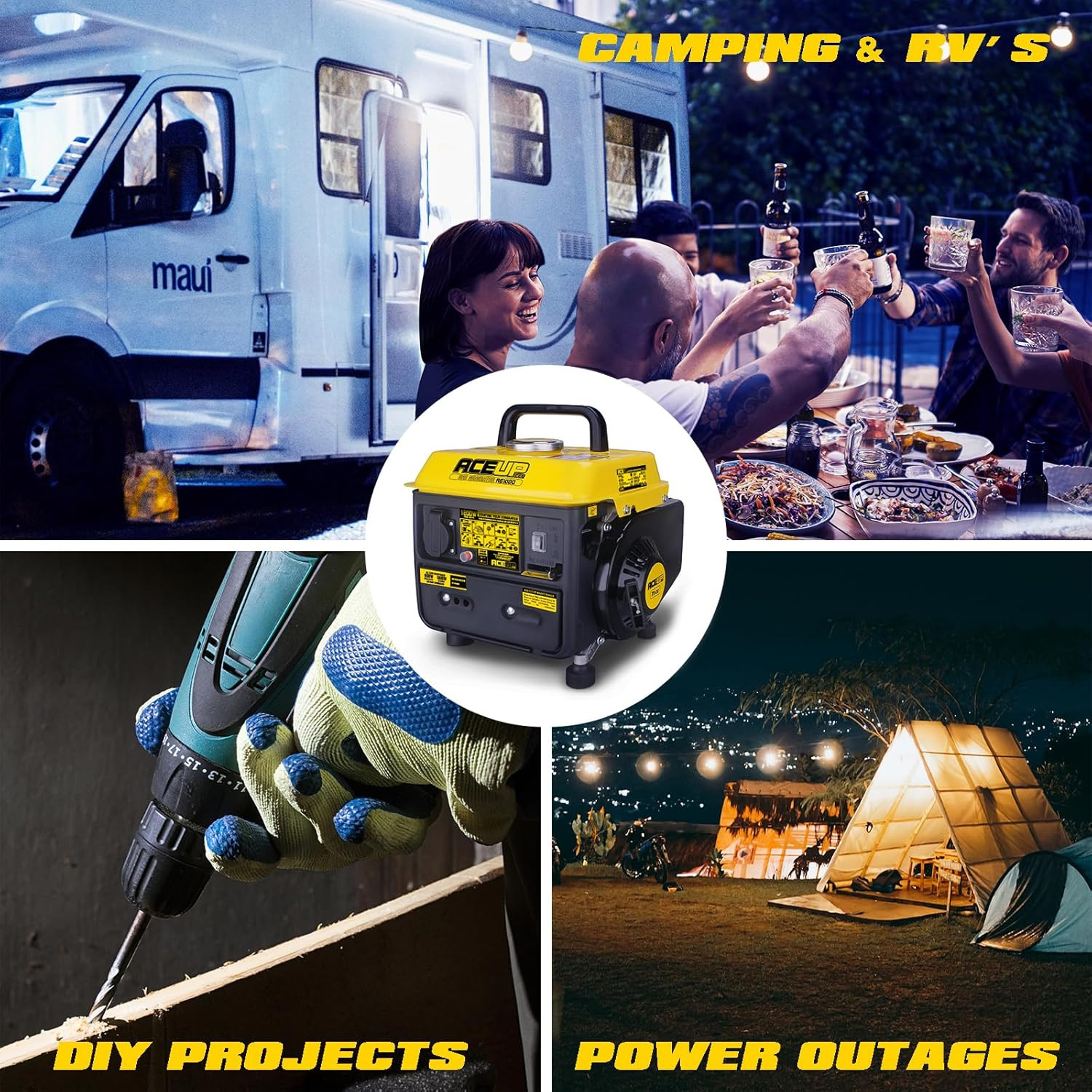 LA MEJOR Planta Generador De Luz Electrica De Gasolina 2 Ciclos 1200W Portatil