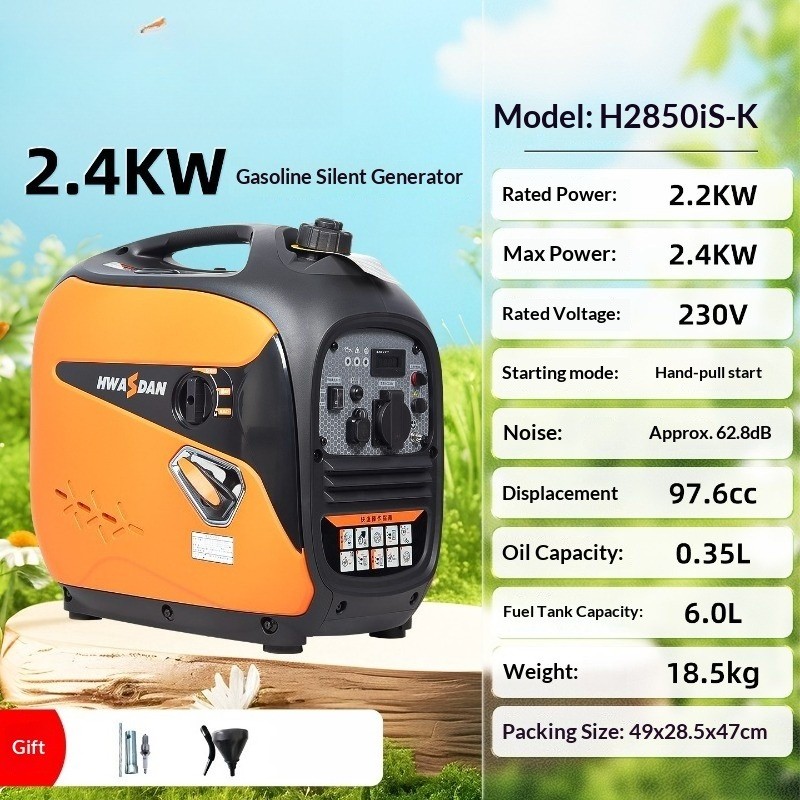 Portable Inverter Generator – Silent Gas Generator for Camping & Outdoor