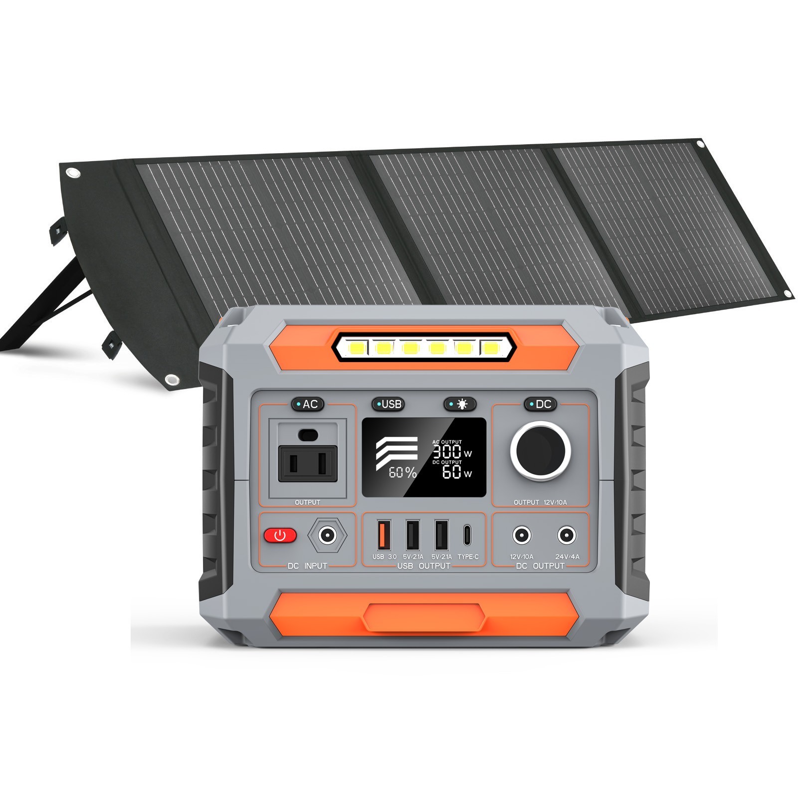portable power station with solar panel fast charging wireless charging outdoor