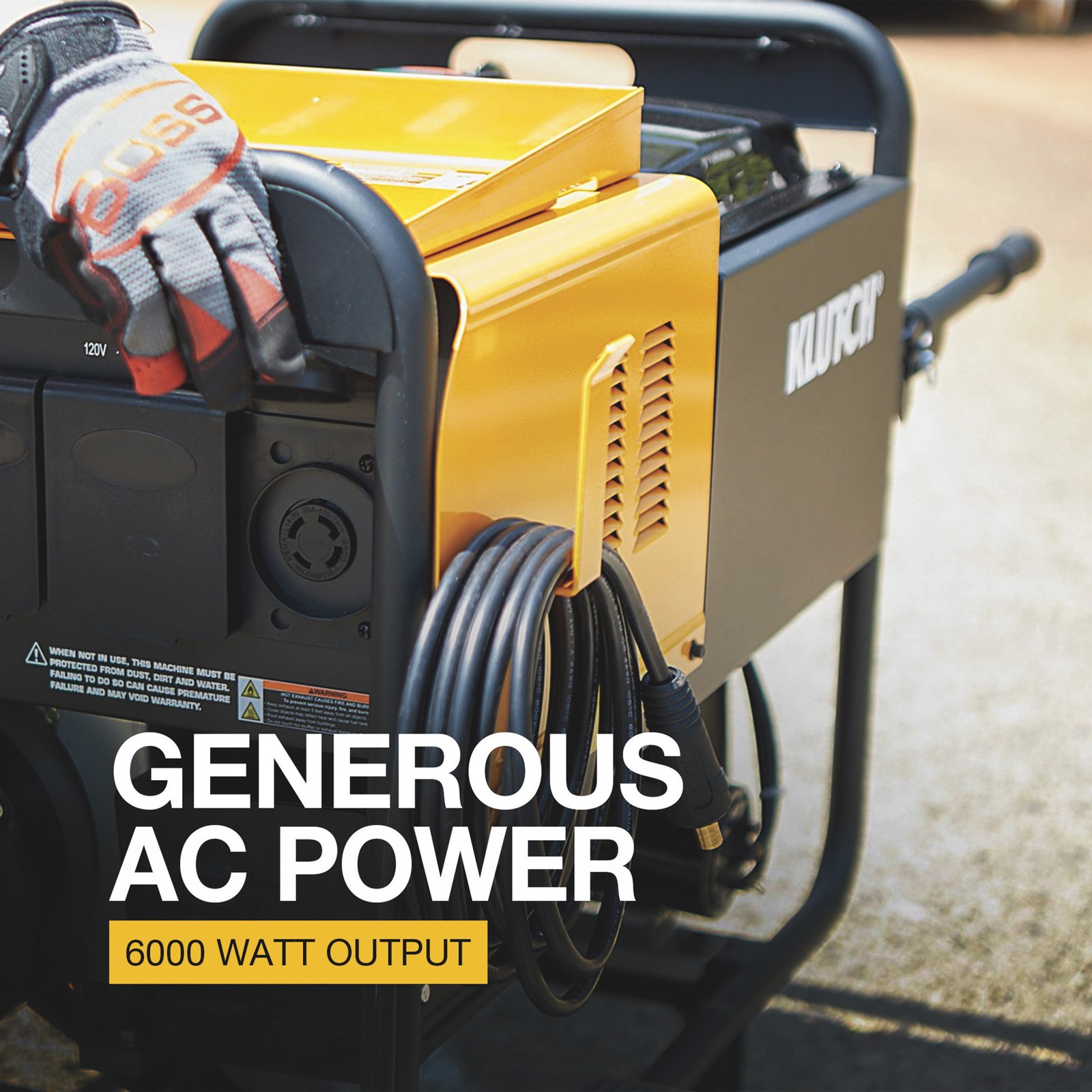 Klutch 6000 Watt Dual-Voltage Engine-Driven Inverter DC Arc Welder/AC Generator