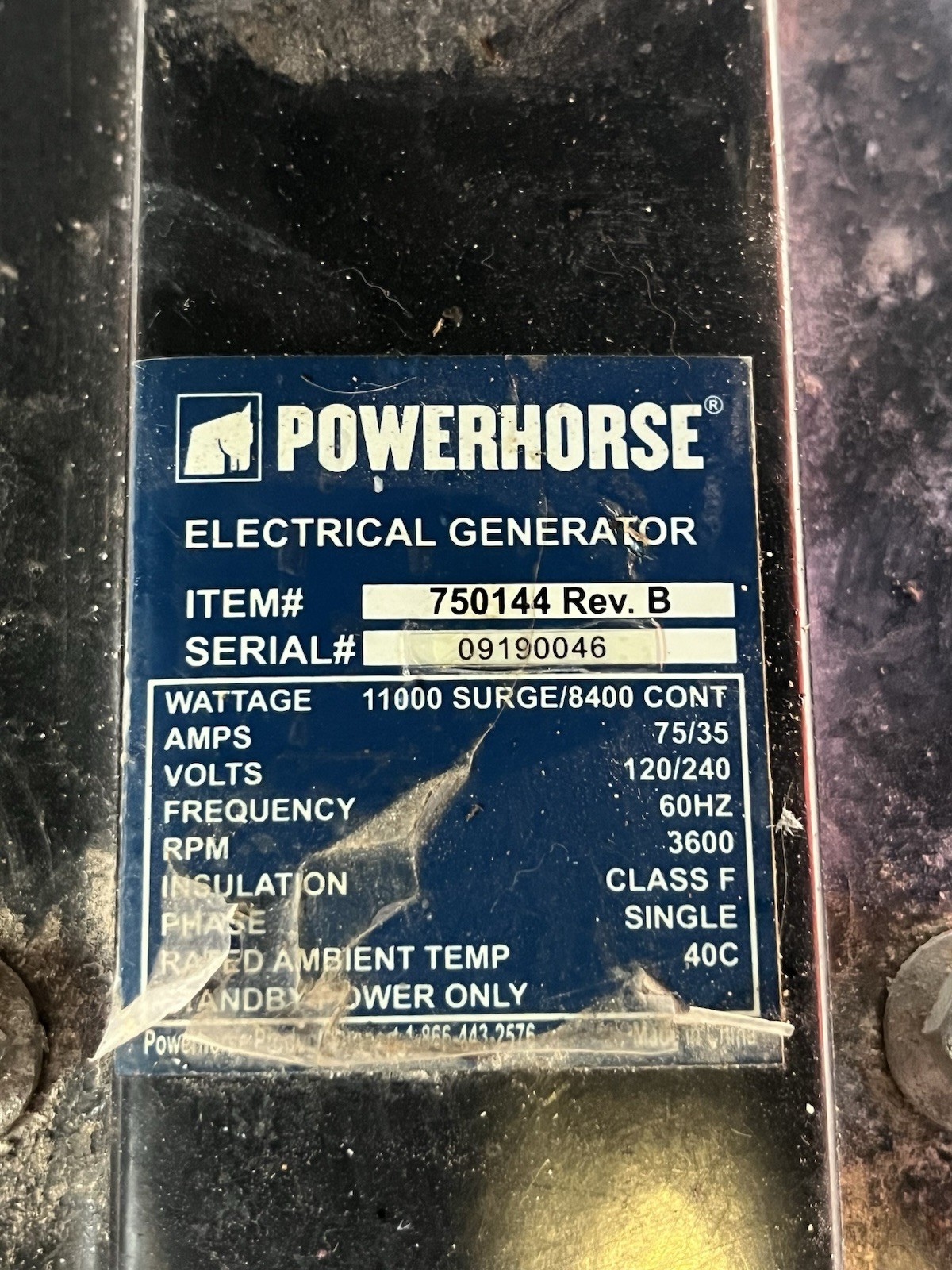 powerhorse generator 11000ES