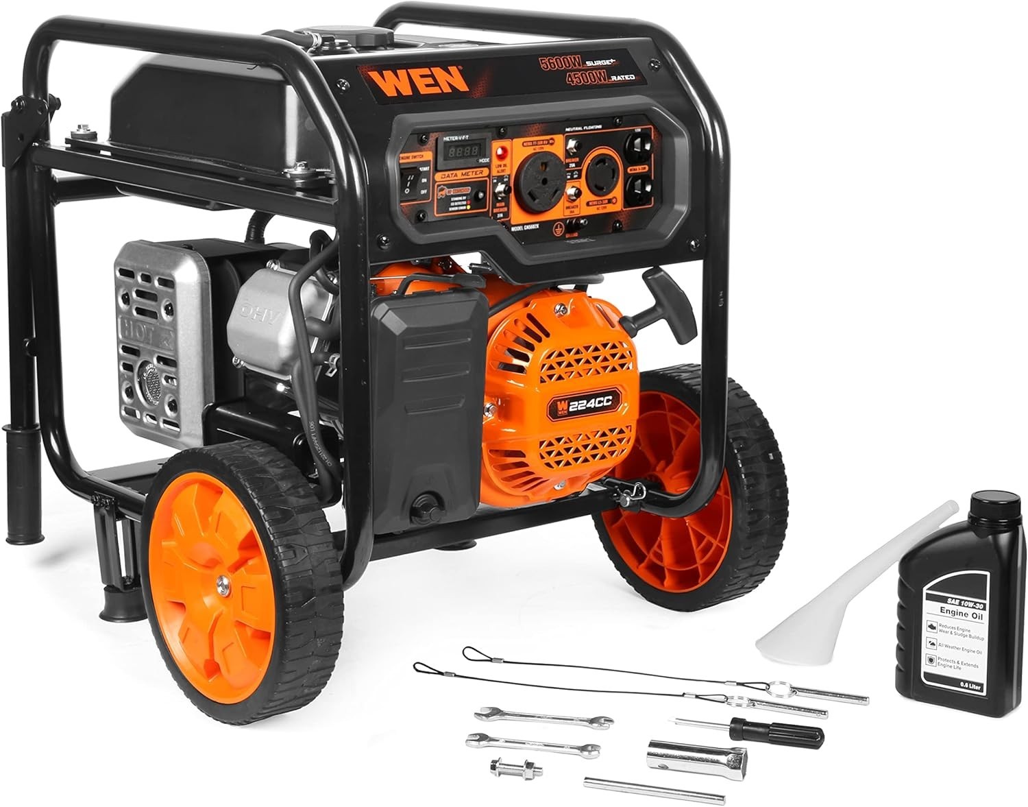 5600-Watt Portable Generator, Electric Start, 224Cc, Transfer-Switch and Rv-Read