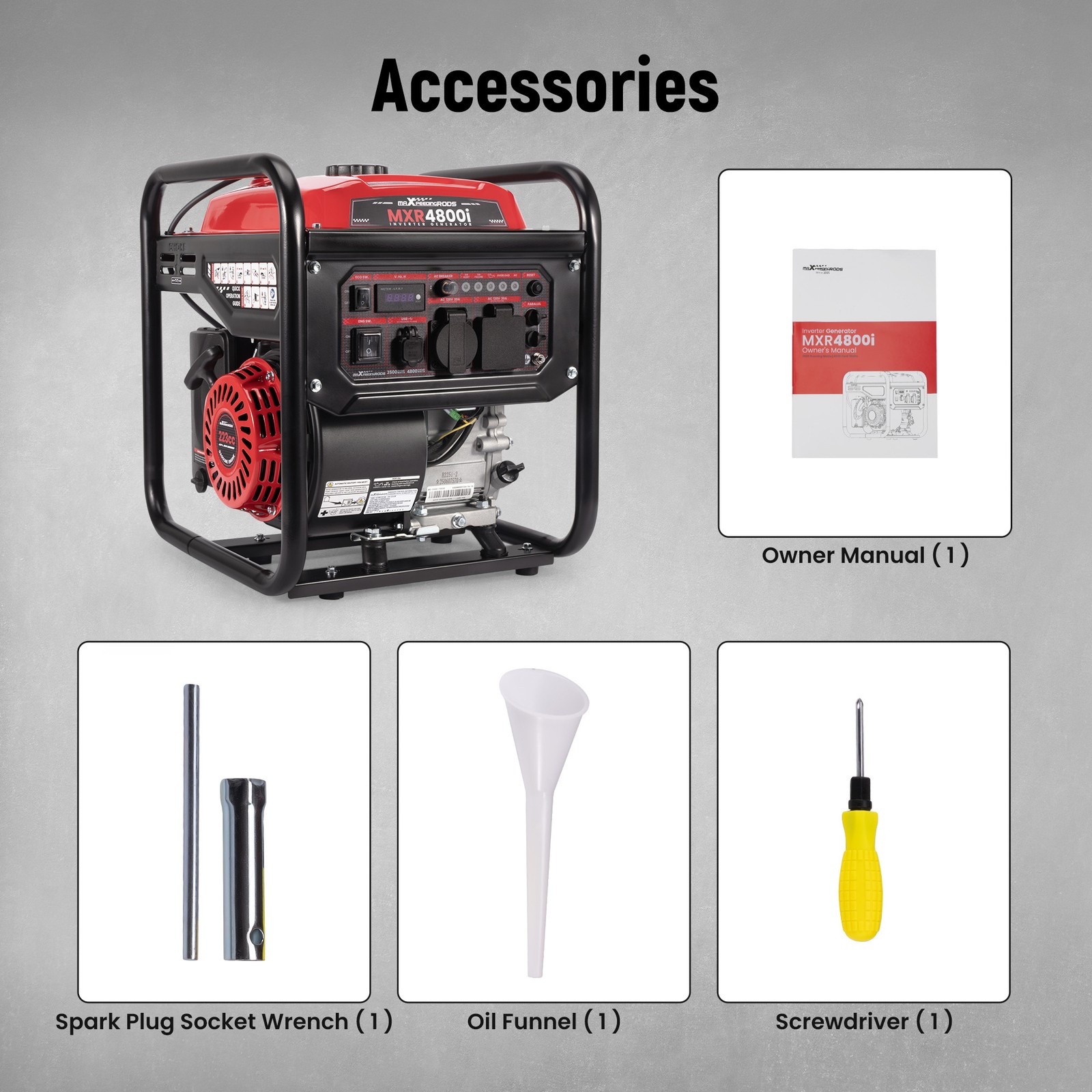Digital Inverter Generator 4800W Peak 3500W Running Gas Power Camping RV Ready