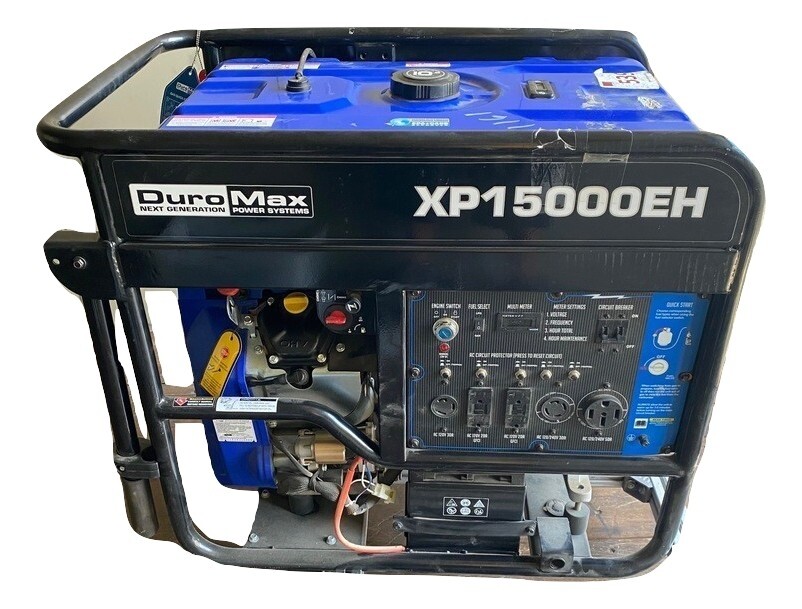 DuroMax 15,000-W Portable Hybrid Dual Fuel Powered Generator with Electric Start