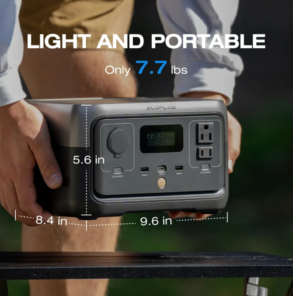 EcoFlow Portable Power Station RIVER 2 240,243wh LiFePO4 Battery/1 Hour Fast Cha
