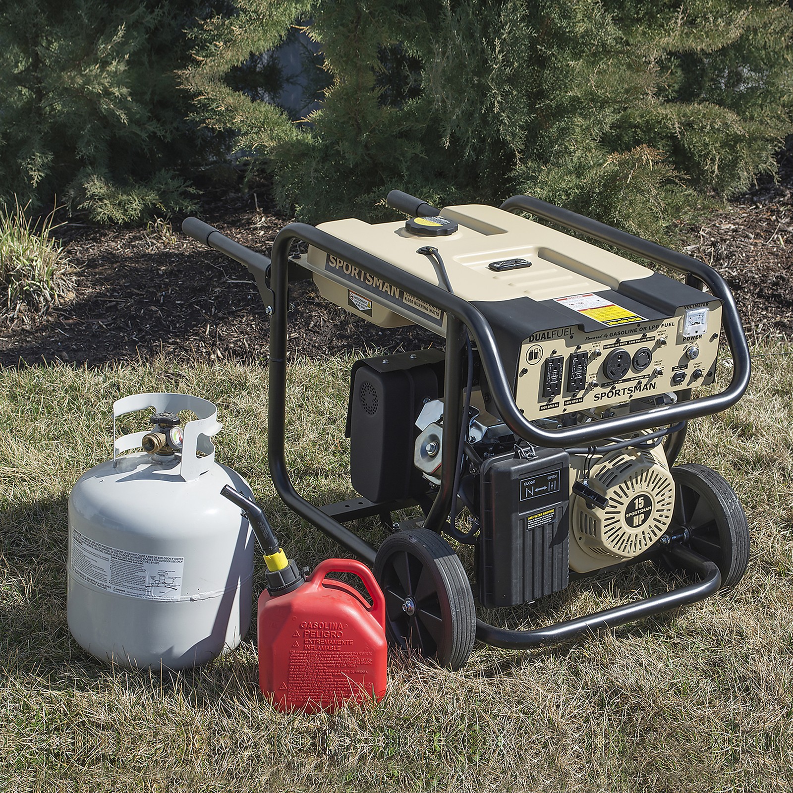 Sportsman, 7500 Watt Dual Fuel Generator, Voltage 120 Model# GEN7500DF-SS