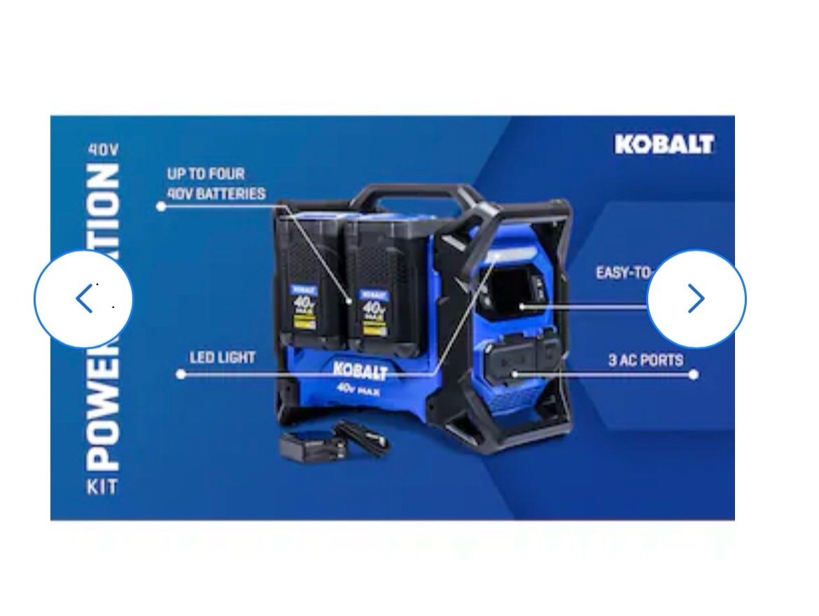 Kobalt 40 V MAX generator 1800 W Power Supply Kit