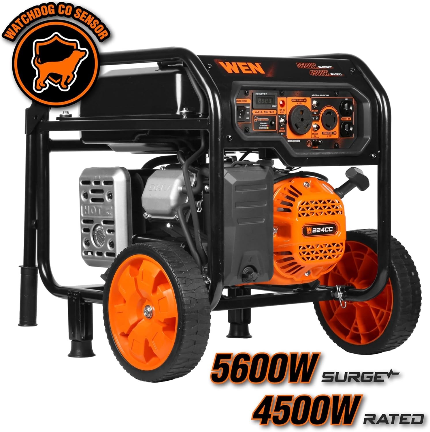 5600-Watt Portable Generator, Electric Start, 224Cc, Transfer-Switch and Rv-Read