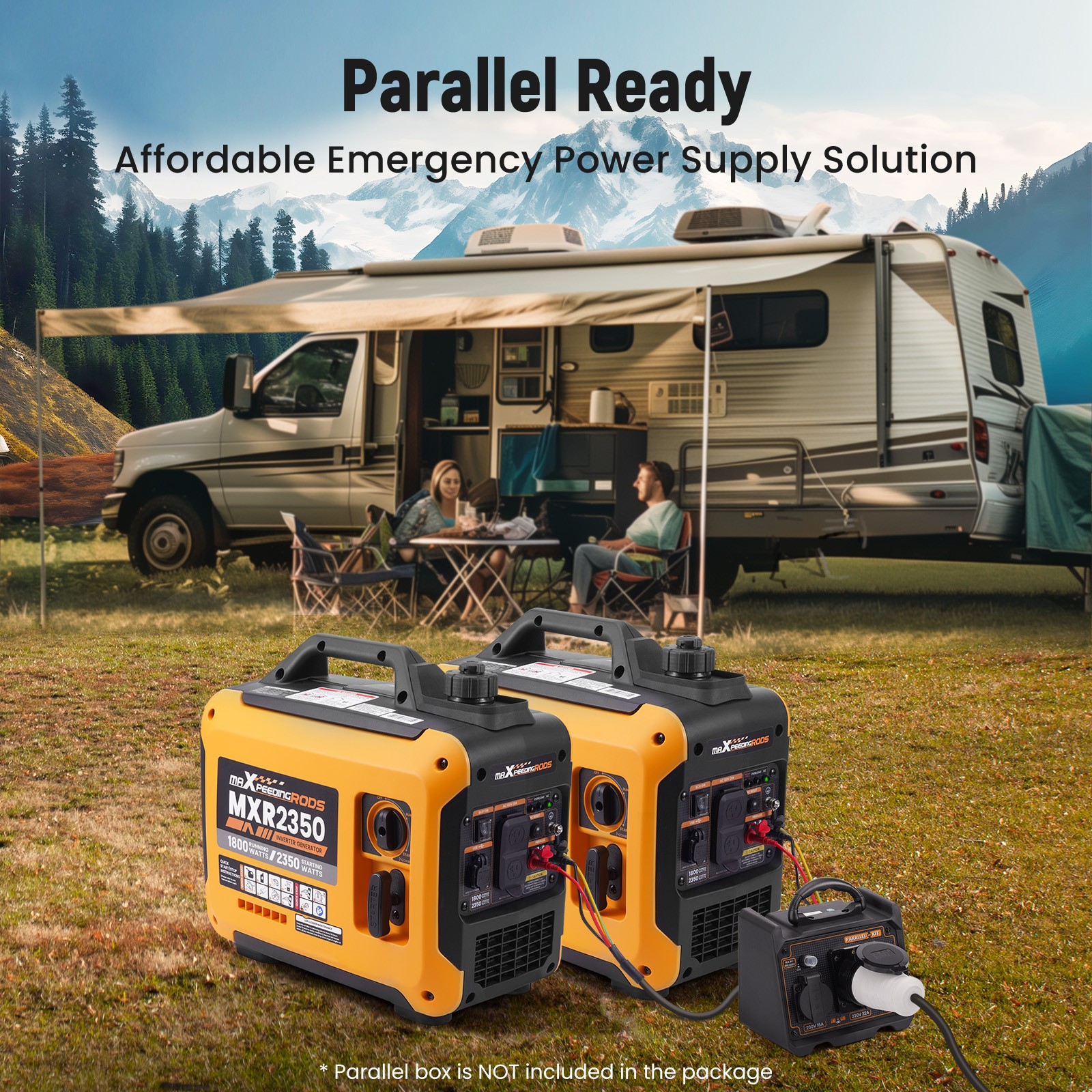 2350W Portable Inverter Generator for Home Emergency Use, Low Oil LED Alert